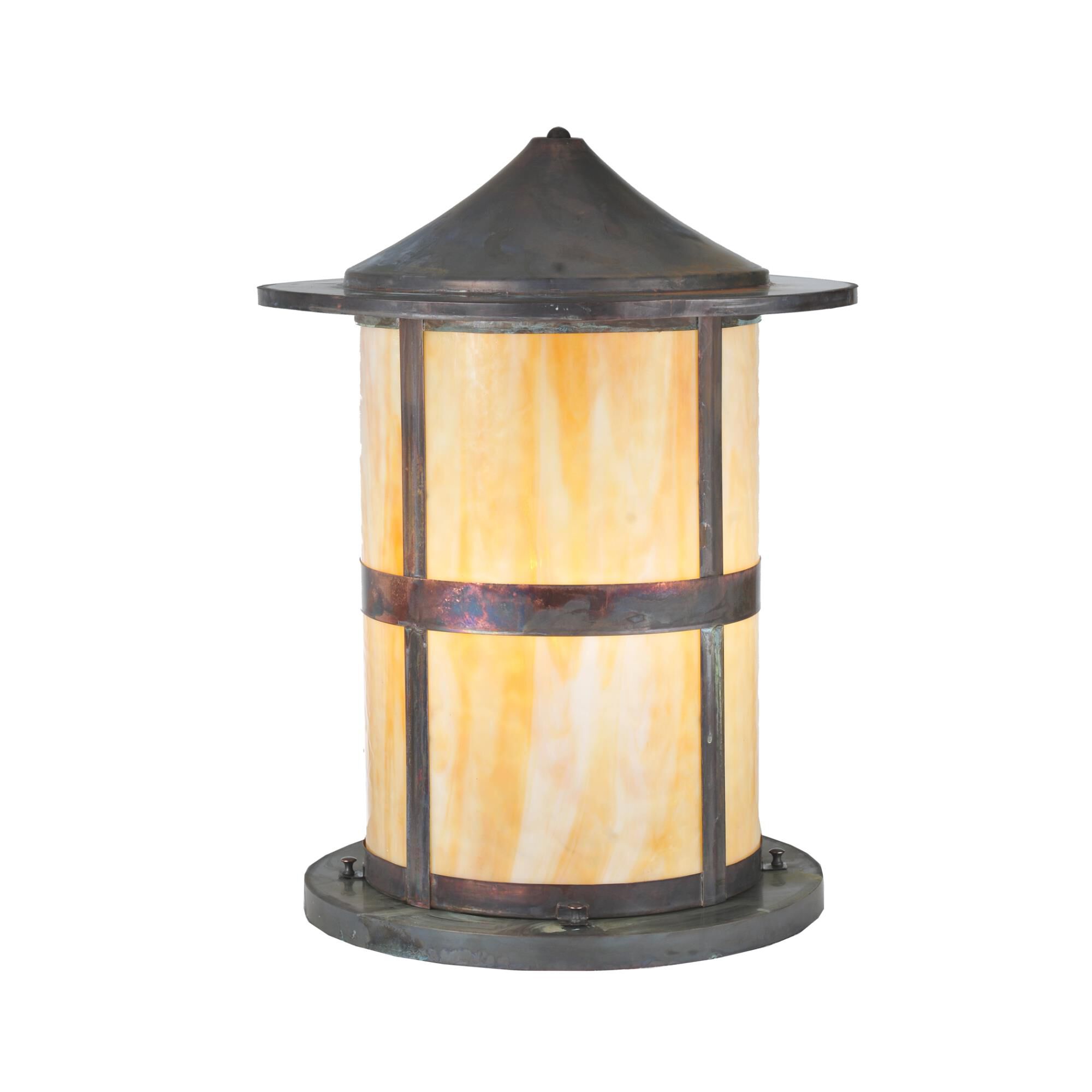Fulton 24 Inch Tall 1 Light Outdoor Pier Lamp by Meyda Lighting
