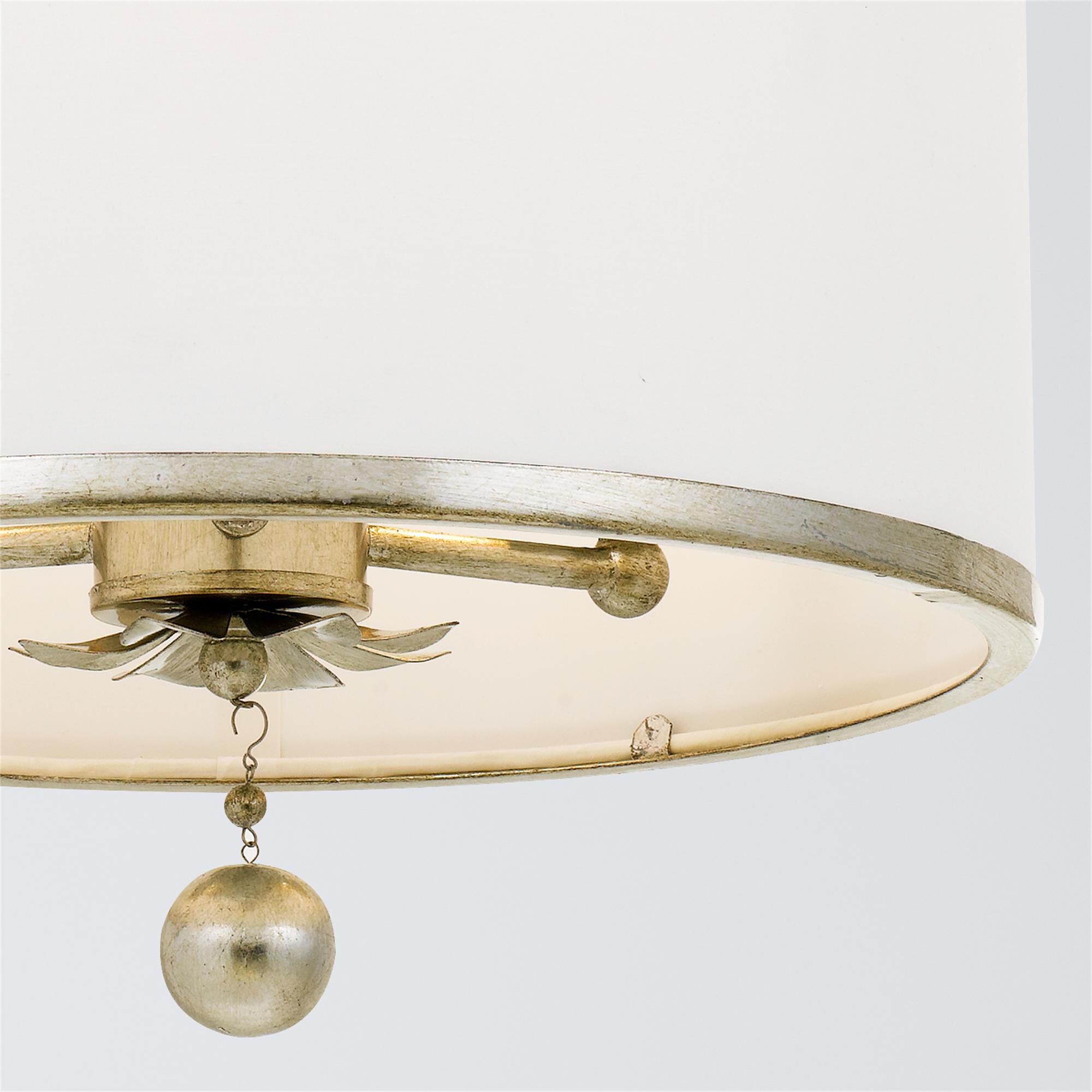 Broche 14 Inch 3 Light Semi Flush Mount,