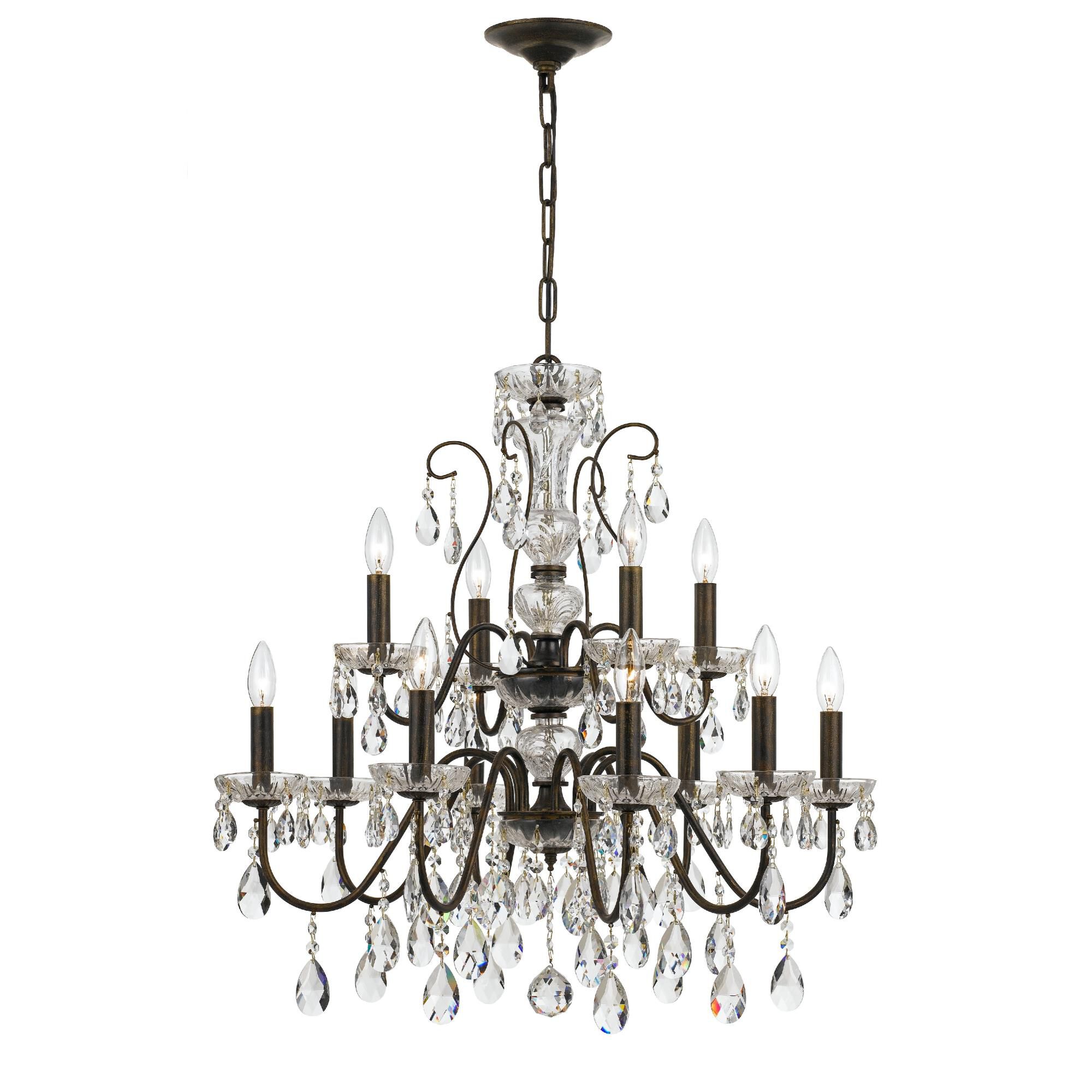 Shown in English Bronze finish and Swarovski Strass crystal