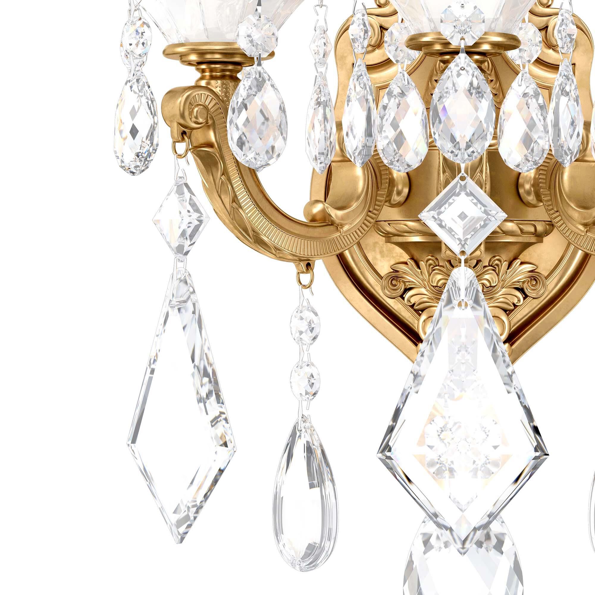 Shown in Heirloom Gold finish and Clear Heritage crystal