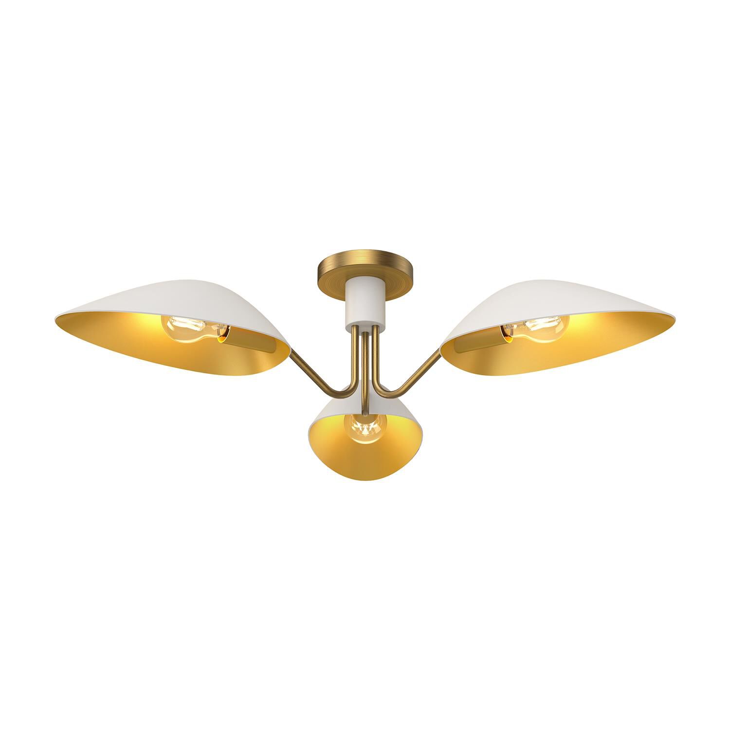 Oscar 8 Inch 3 Light Semi Flush Mount by Alora Mood