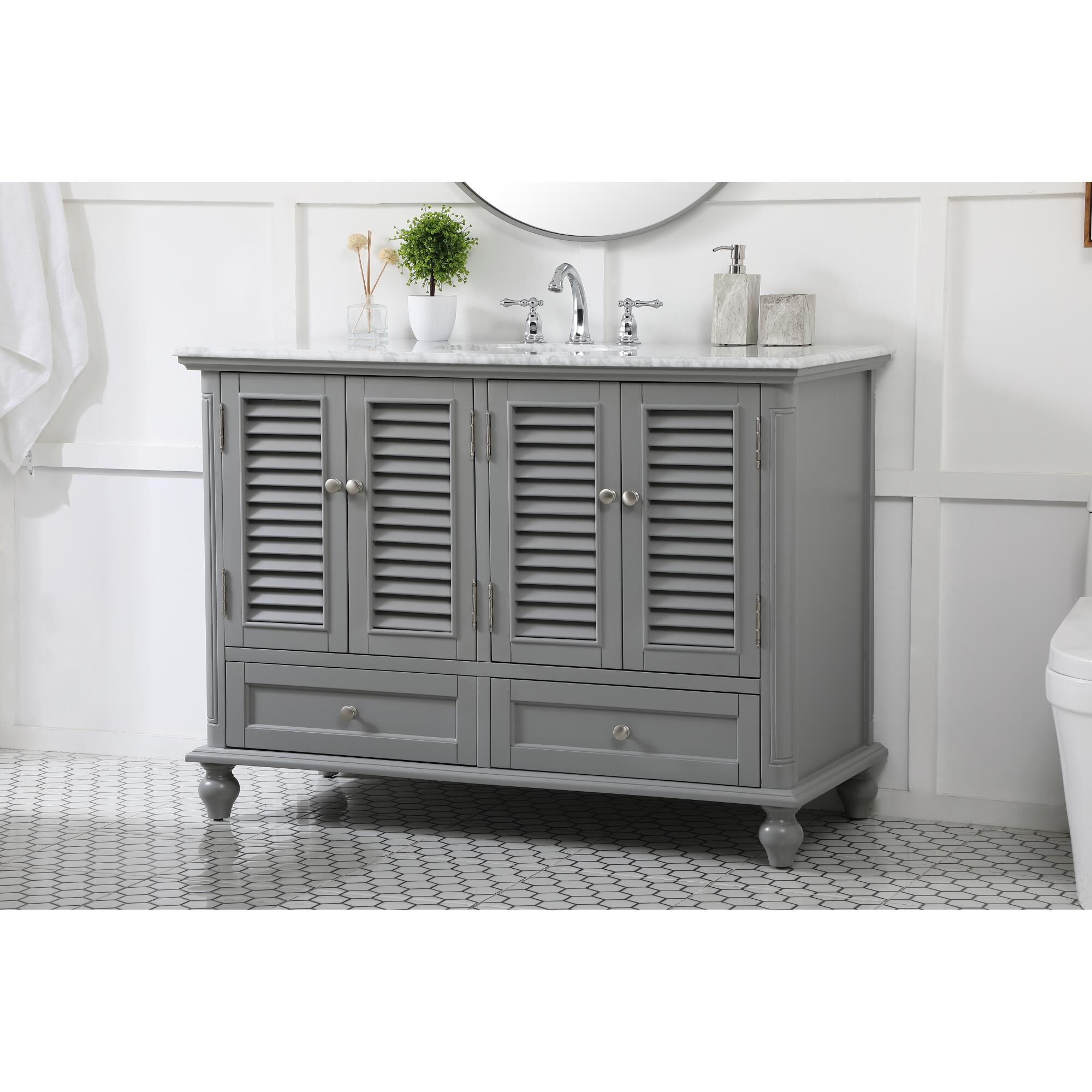 Shown in Grey finish