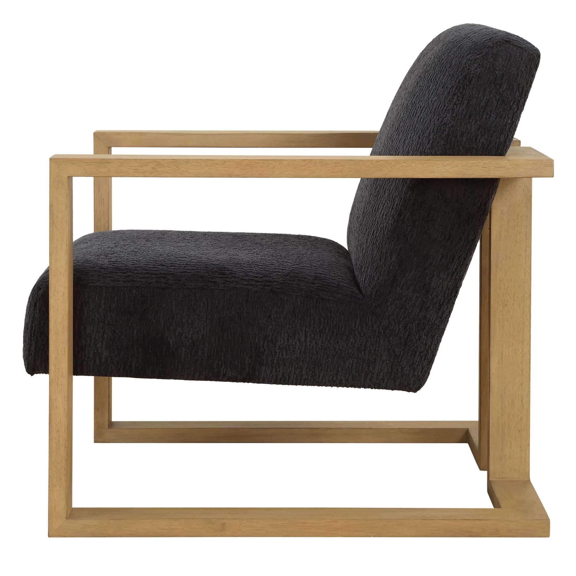Shown in Modern Style Is Displayed In The Suspend Accent Chair, With A Sturdy Solid Wood Frame Finished In Li finish