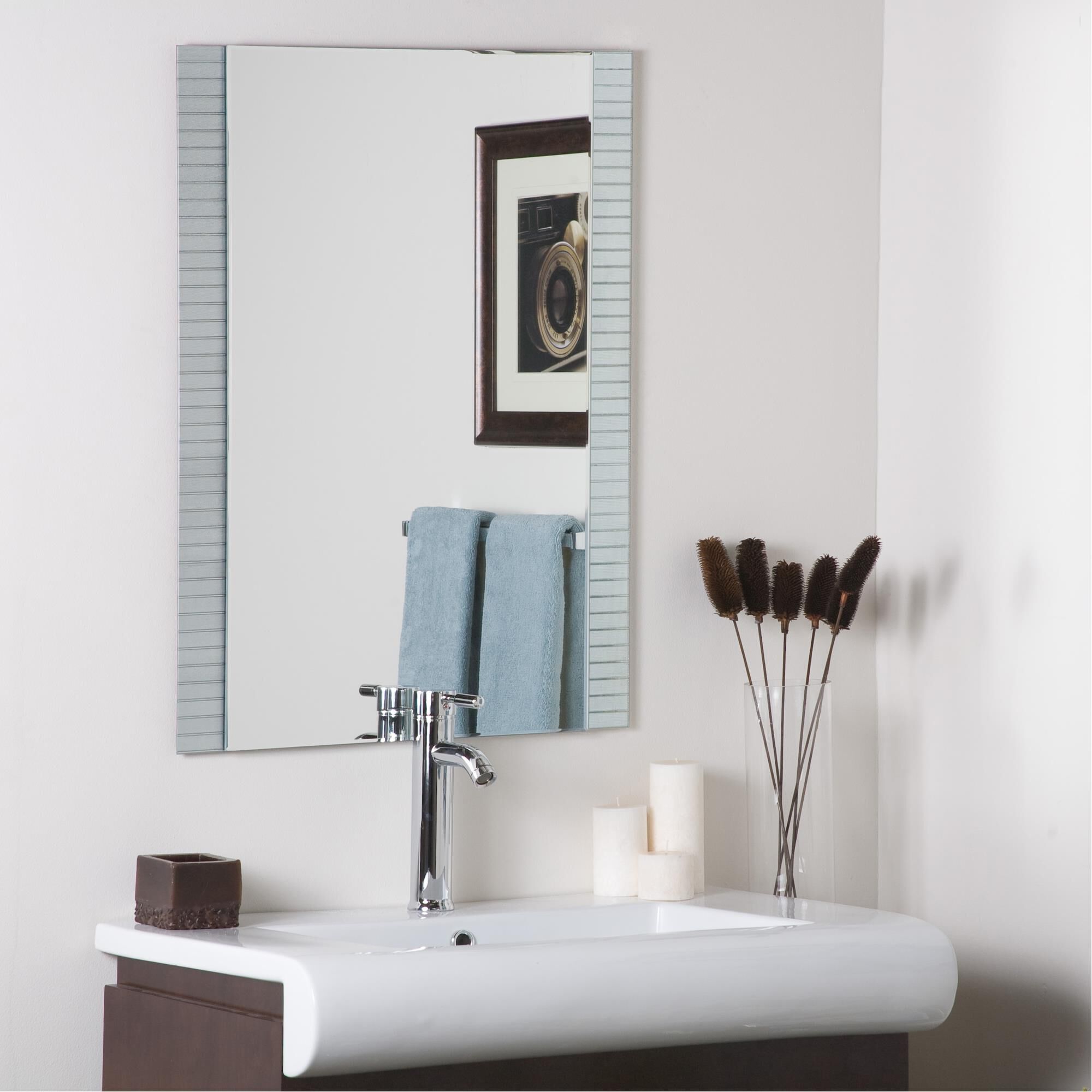 Horizontal Lines Bathroom Mirrors by Decor Wonderland