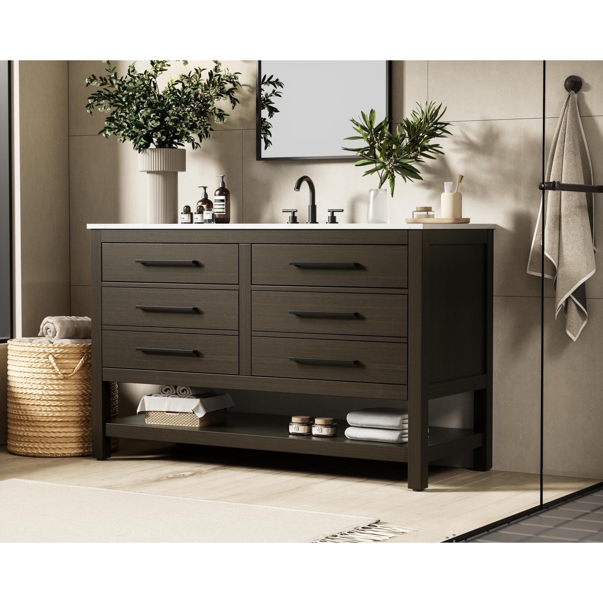 Shown in Mocha Brown finish