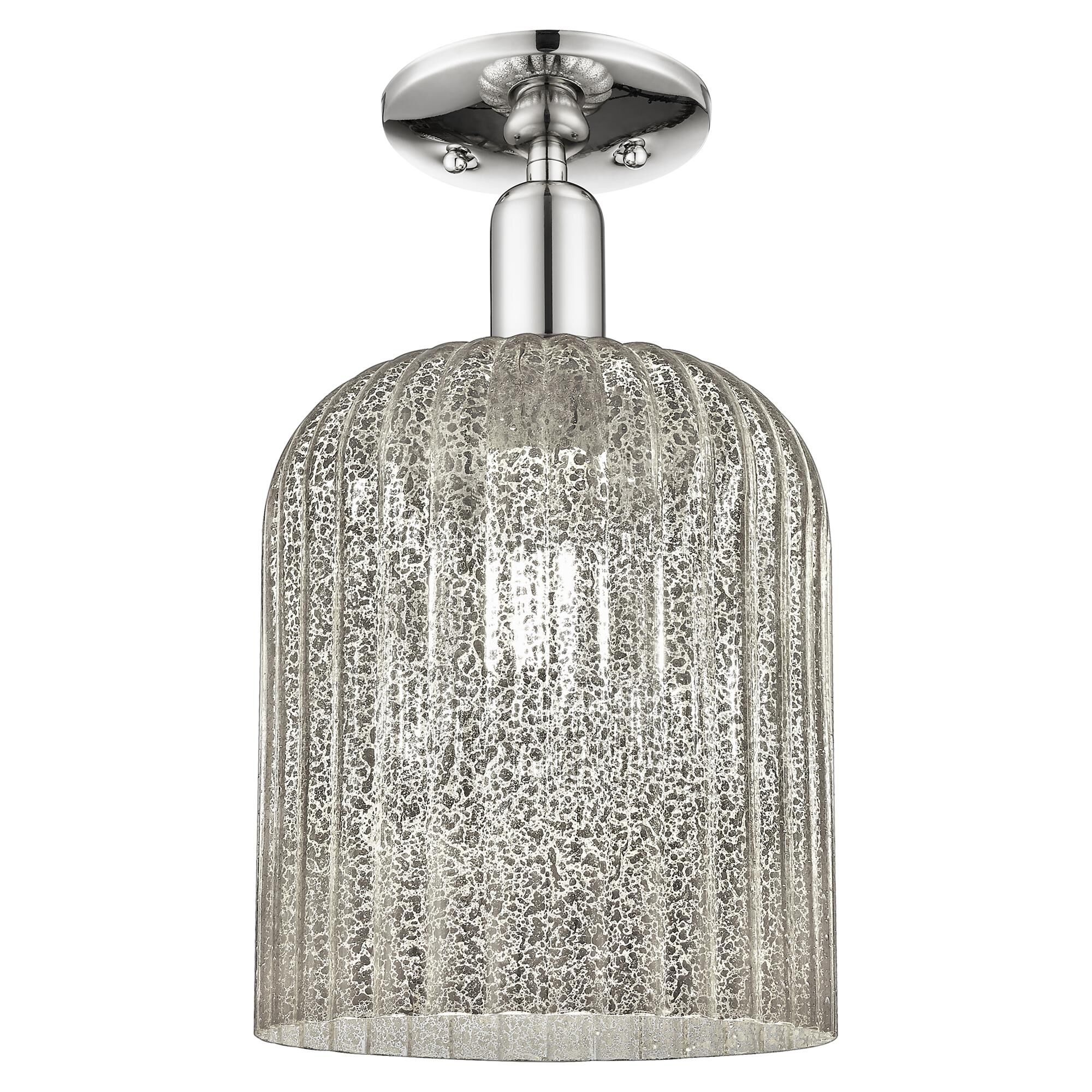 Shown in Polished Nickel finish and Mercury glass