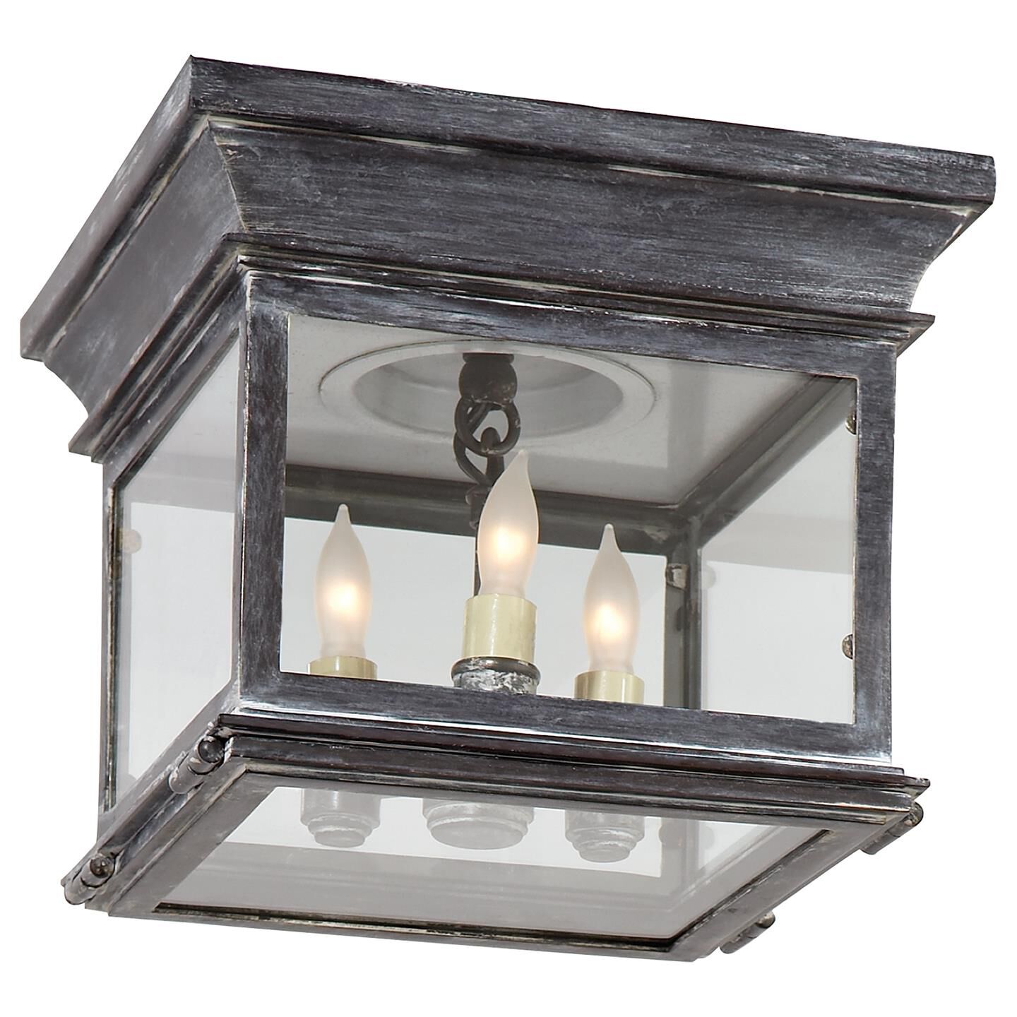 Chapman & Myers Club 9 Inch 3 Light Flush Mount by Visual Comfort Signature Collection