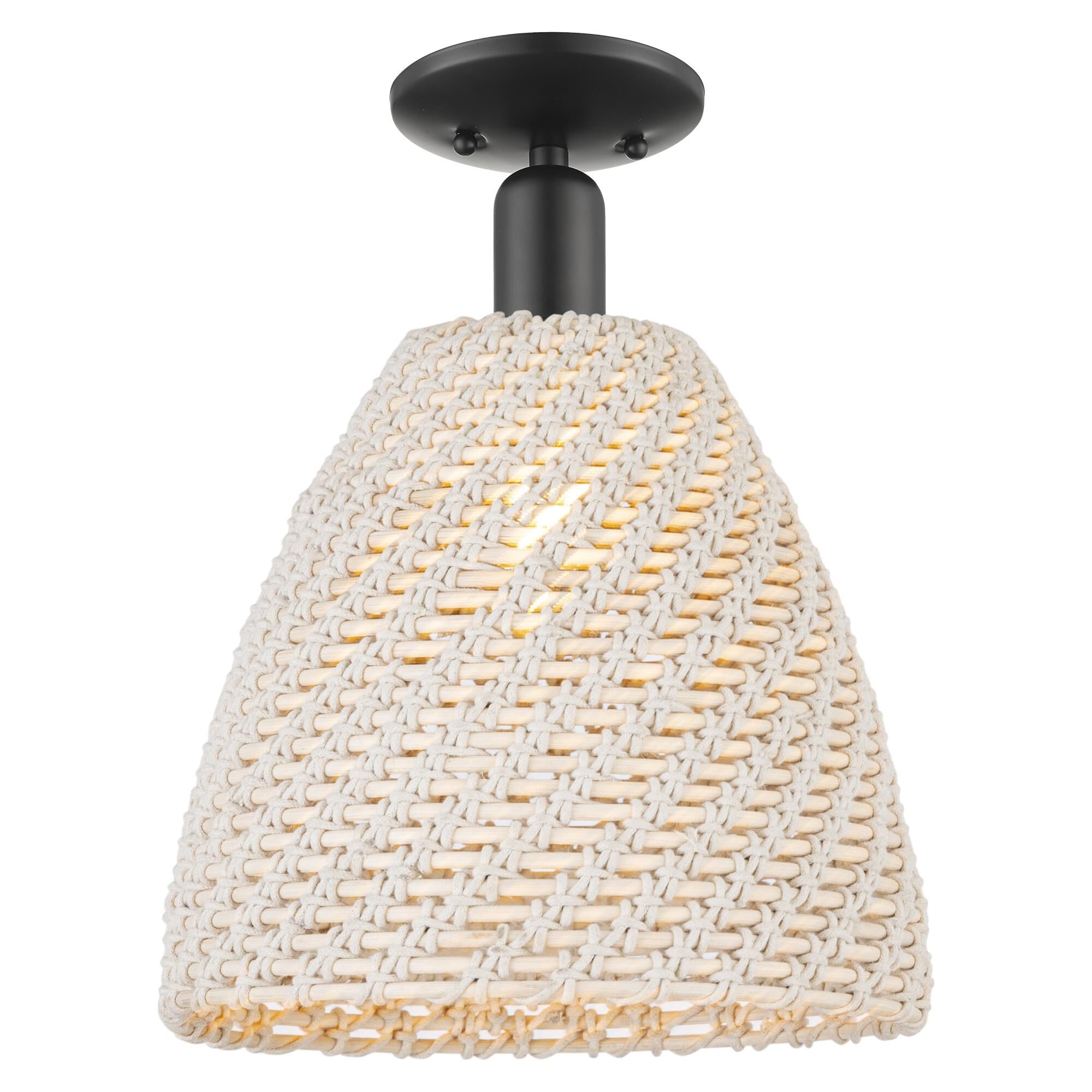 Shown in Matte Black finish and Natural shade