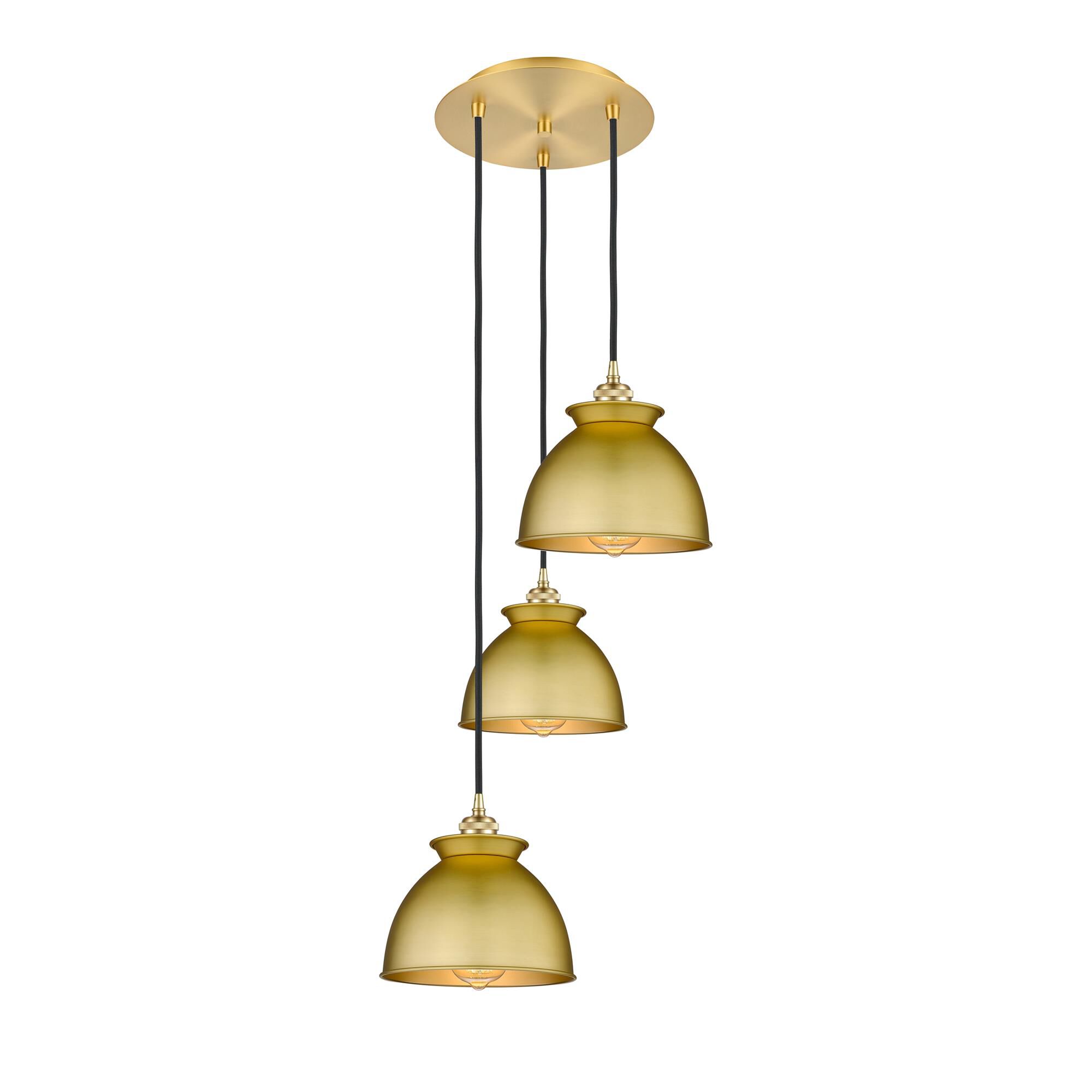 Shown in Satin Gold finish and Satin Gold Steel shade