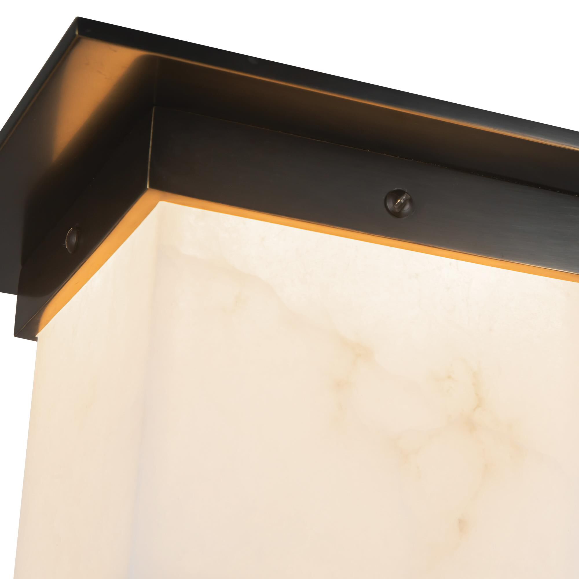 Shown in Urban Bronze finish and Alabaster glass