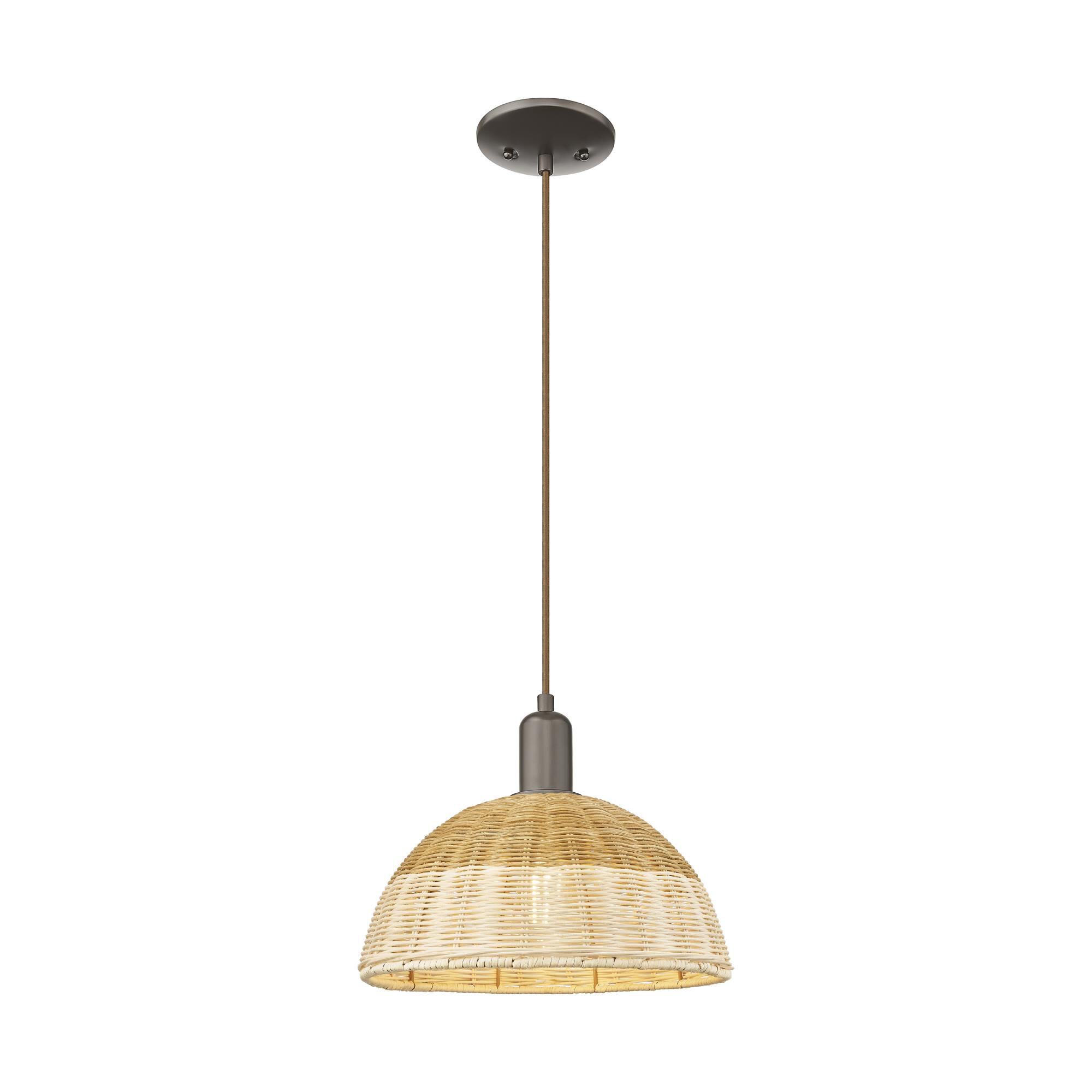 Bruno Marashlian Natural Ballston Dome 16 Inch Large Pendant by Innovations Lighting