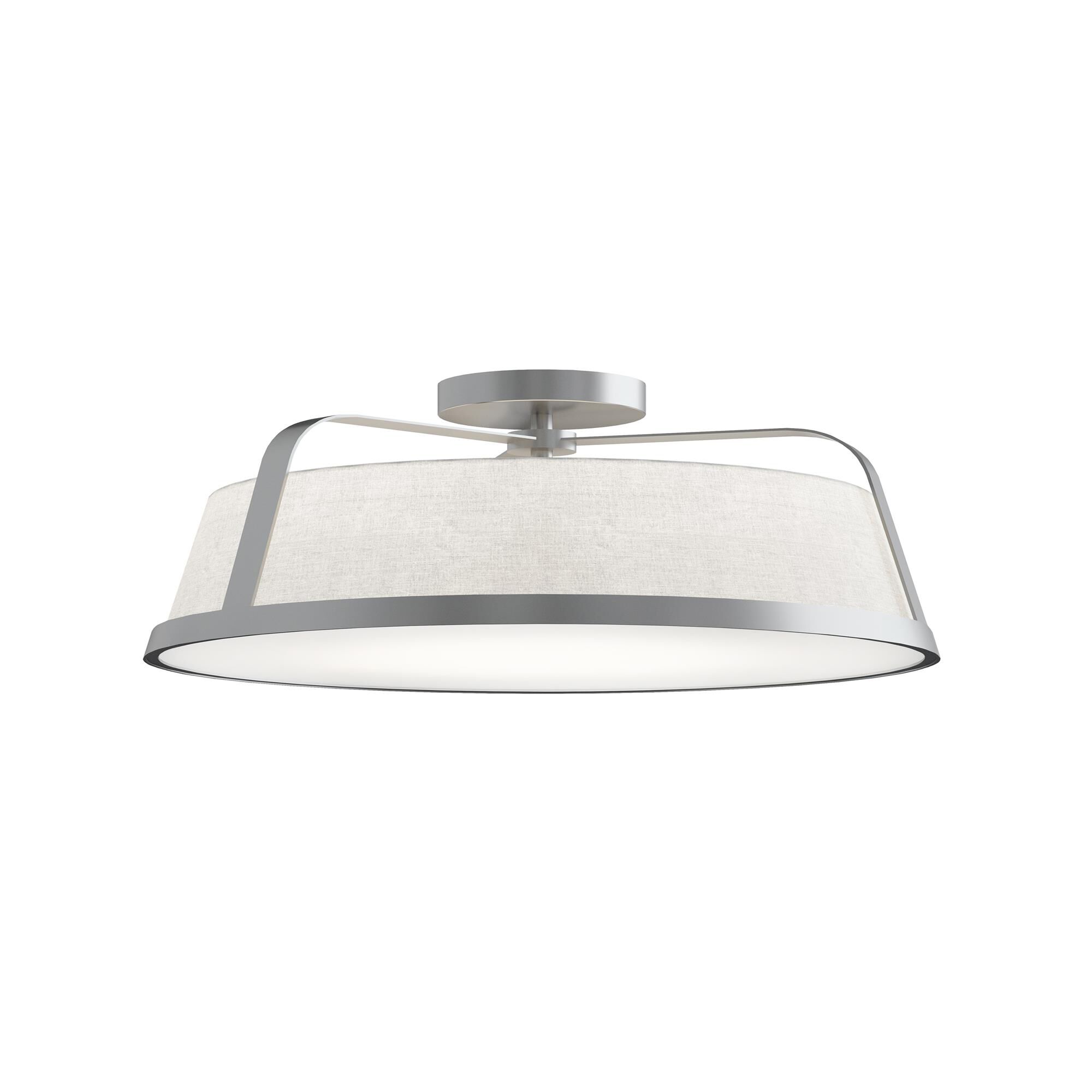 Shown in Satin Nickel finish and White glass