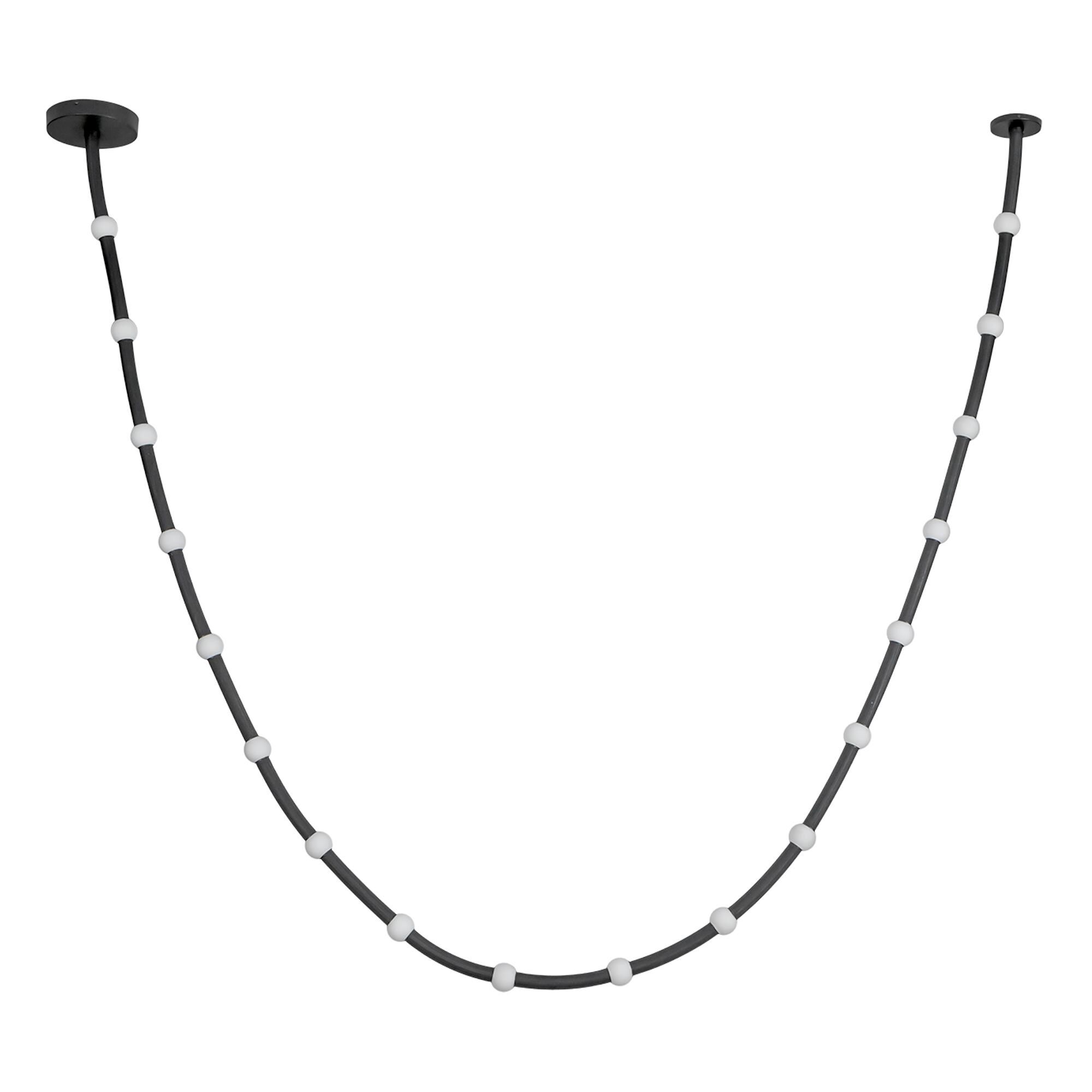 Shown in Black finish and Opal glass