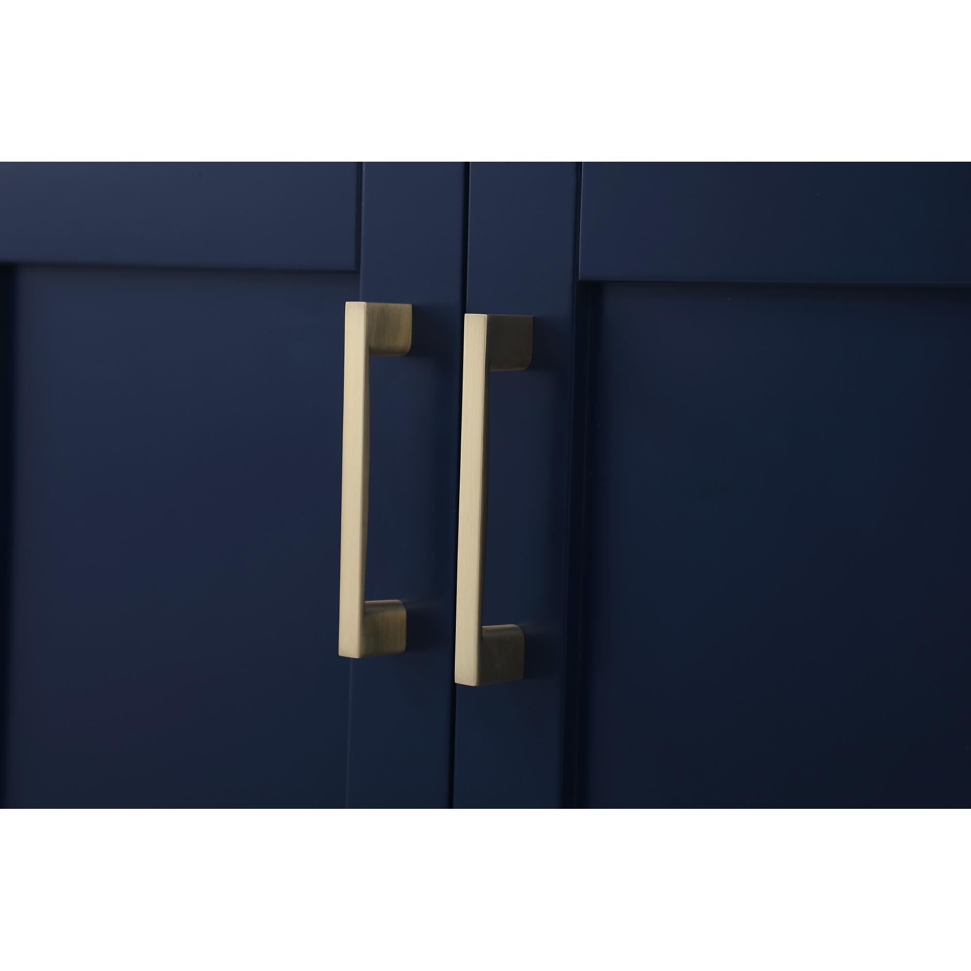Shown in Blue And Gold With Calacatta Quartz finish