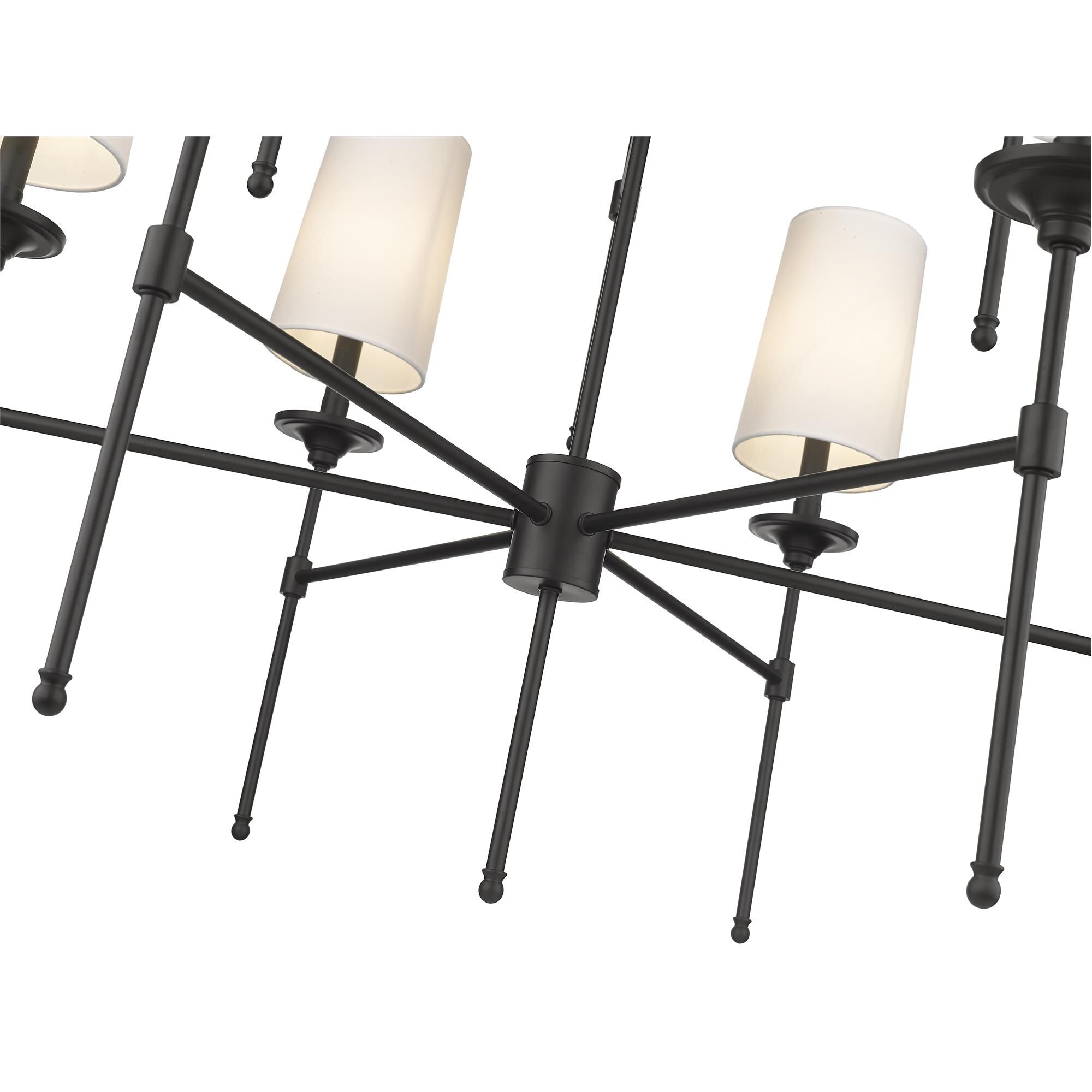 Shown in Matte Black finish and Cloth Cover glass and Cloth Cover shade