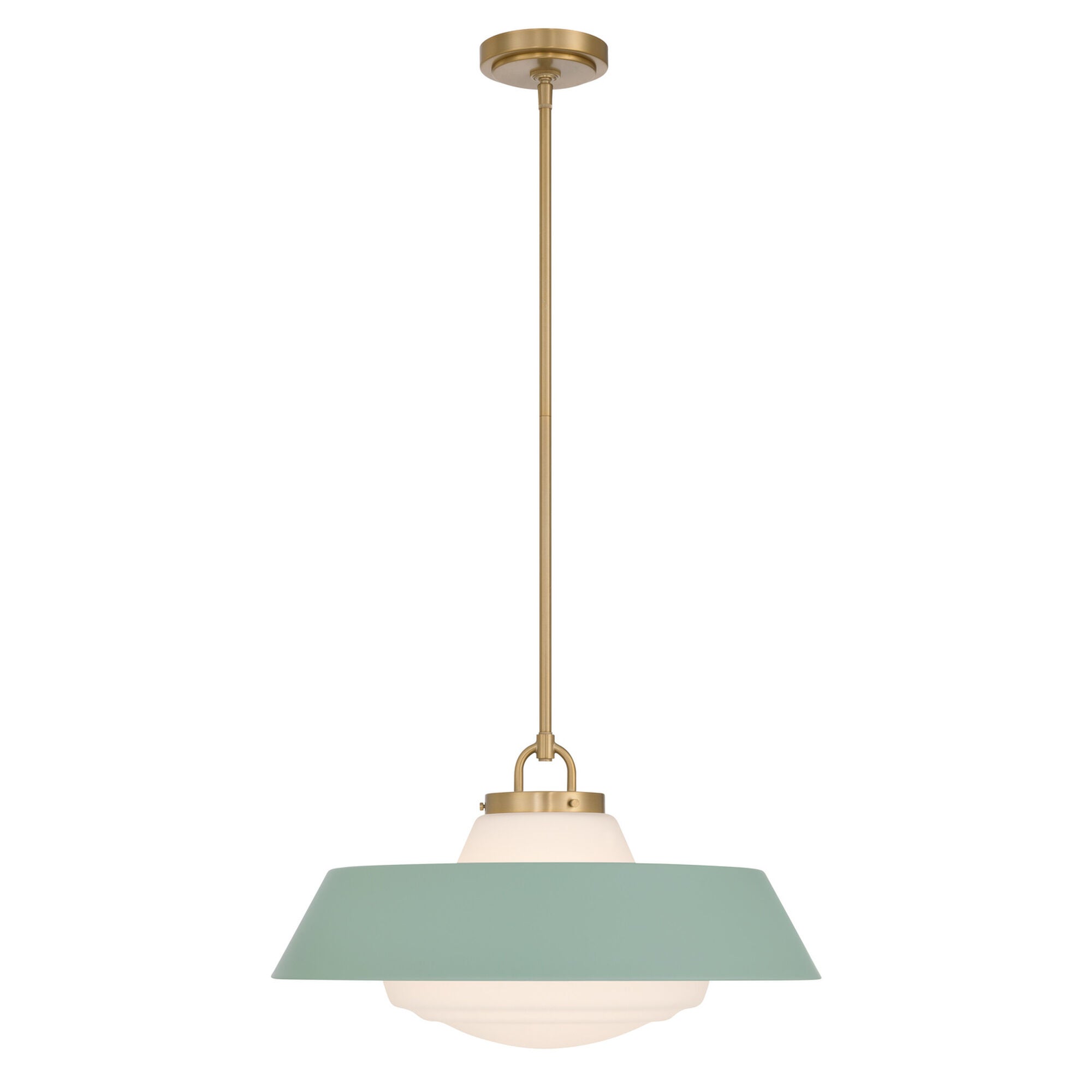 Shown in Vibrant Gold finish and Steel glass and Steel shade