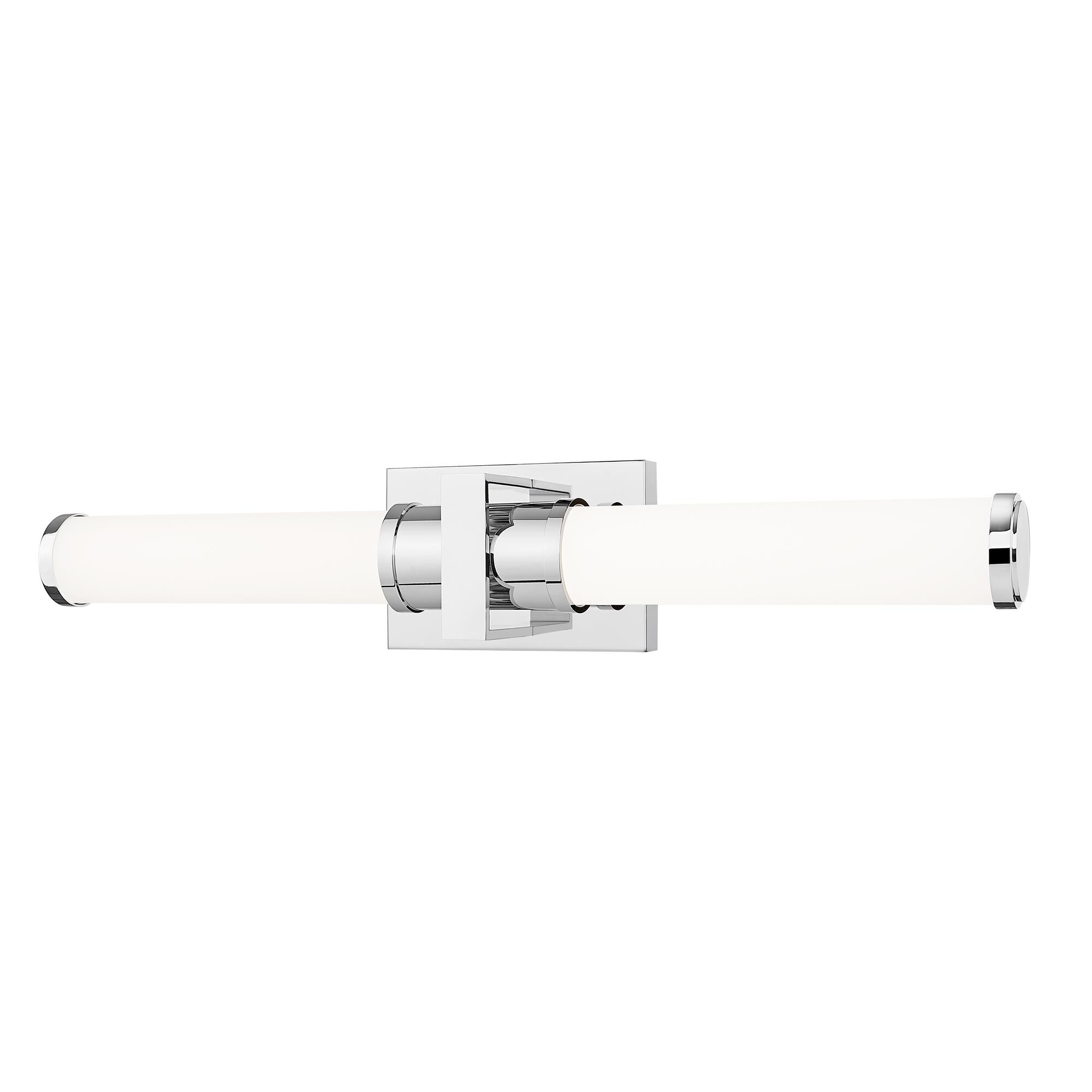 Shown in Chrome finish and Opal White glass and Opal White shade