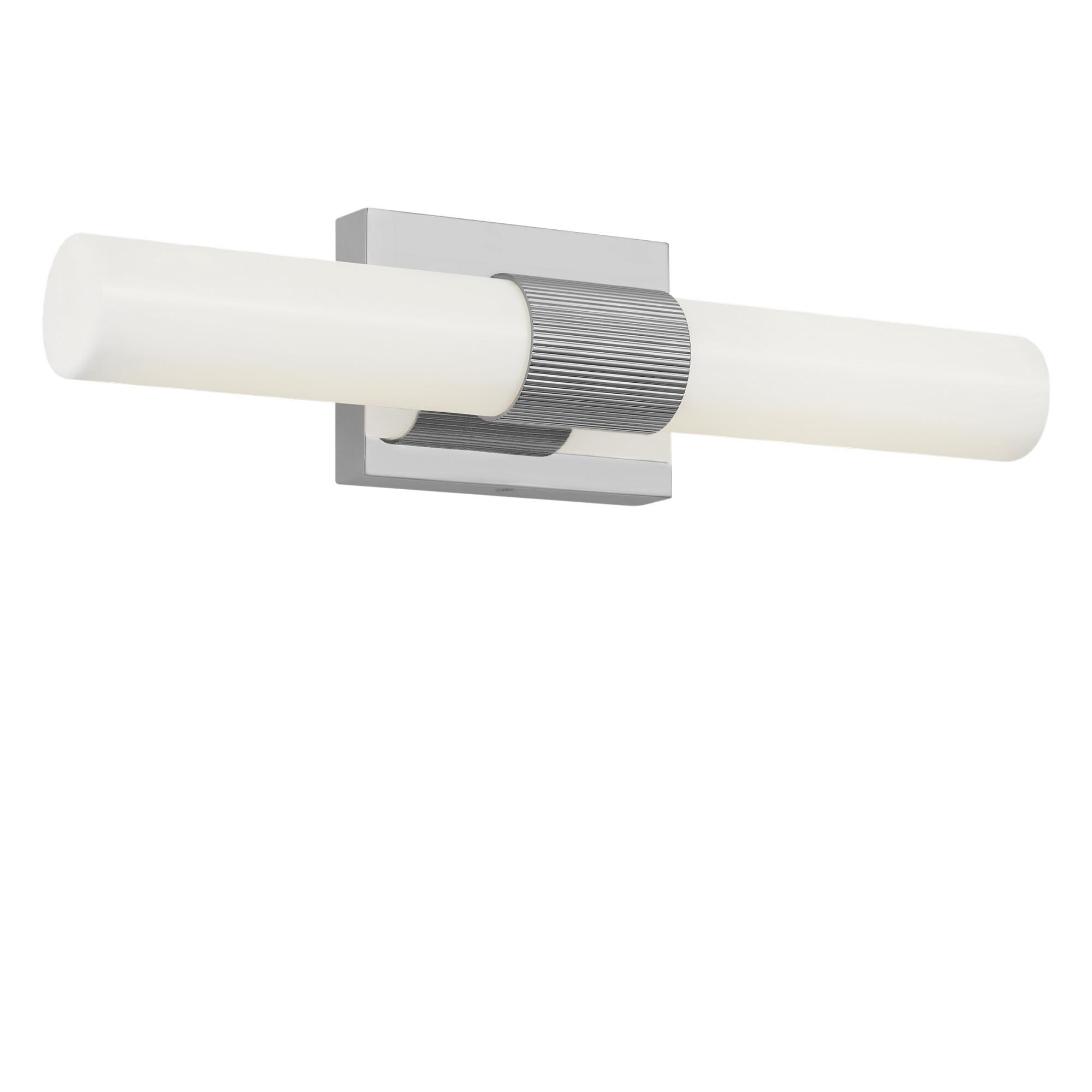 Shown in Chrome finish and White Acrylic shade