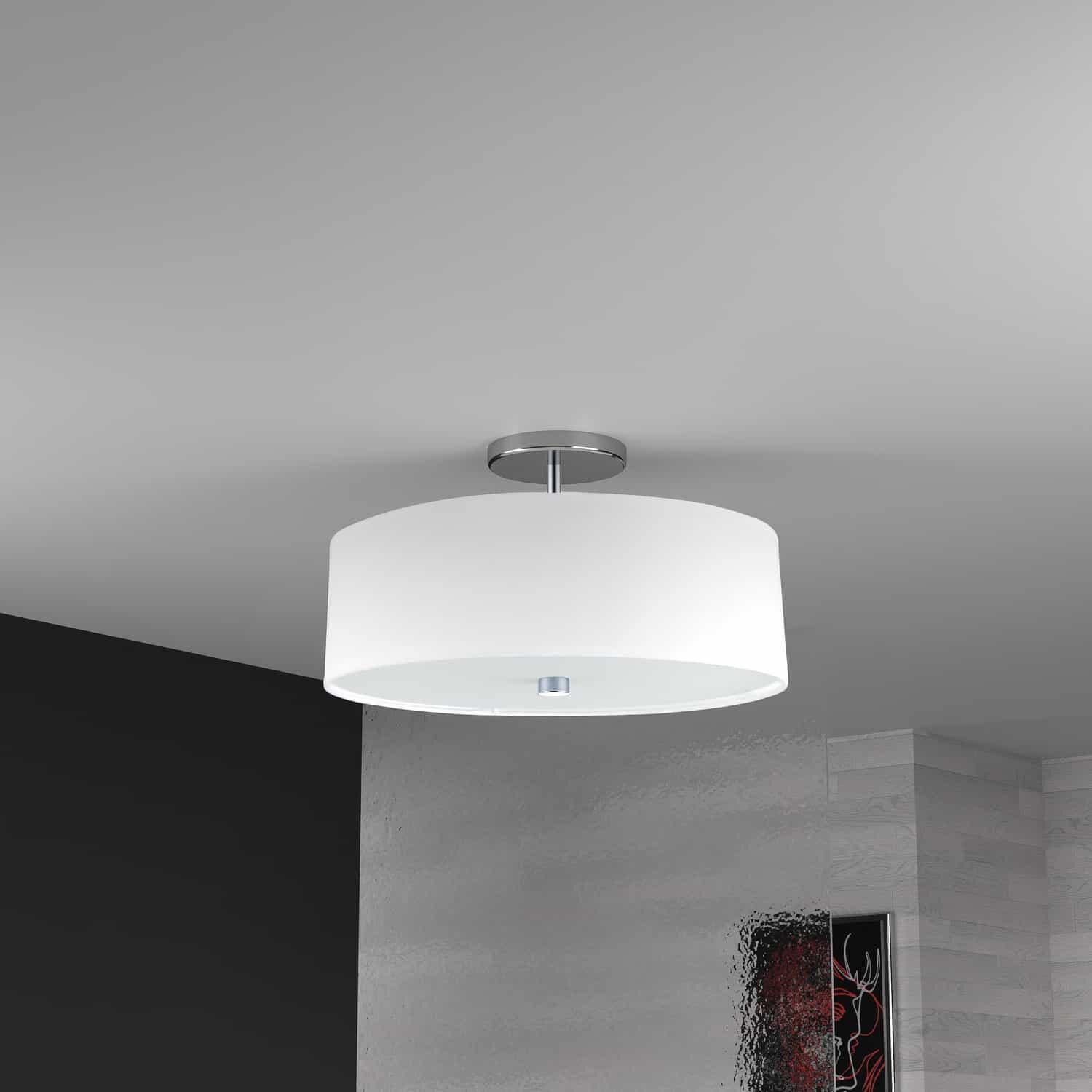 Shown in White finish and Hardback White shade and Polished Chrome accent