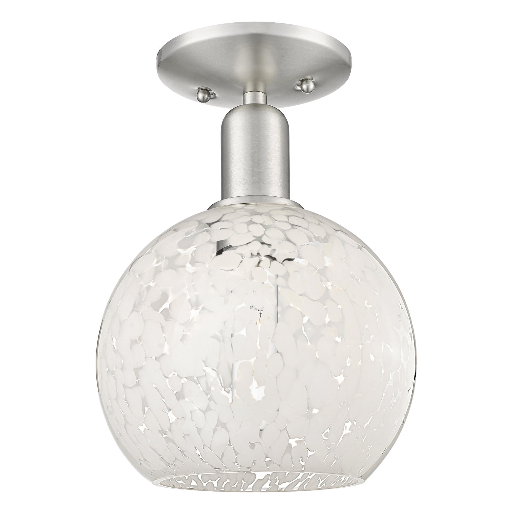 Bruno Marashlian White Mouchette Semi Flush Mount by Innovations Lighting