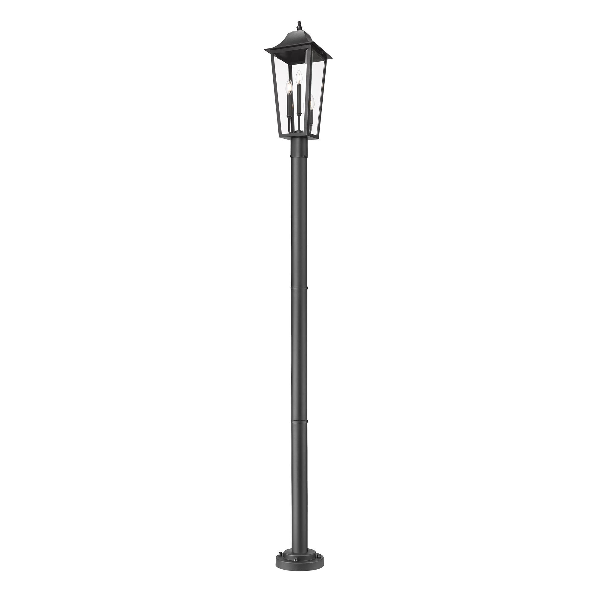 Shown in Black finish and Clear Beveled glass and Clear Beveled shade