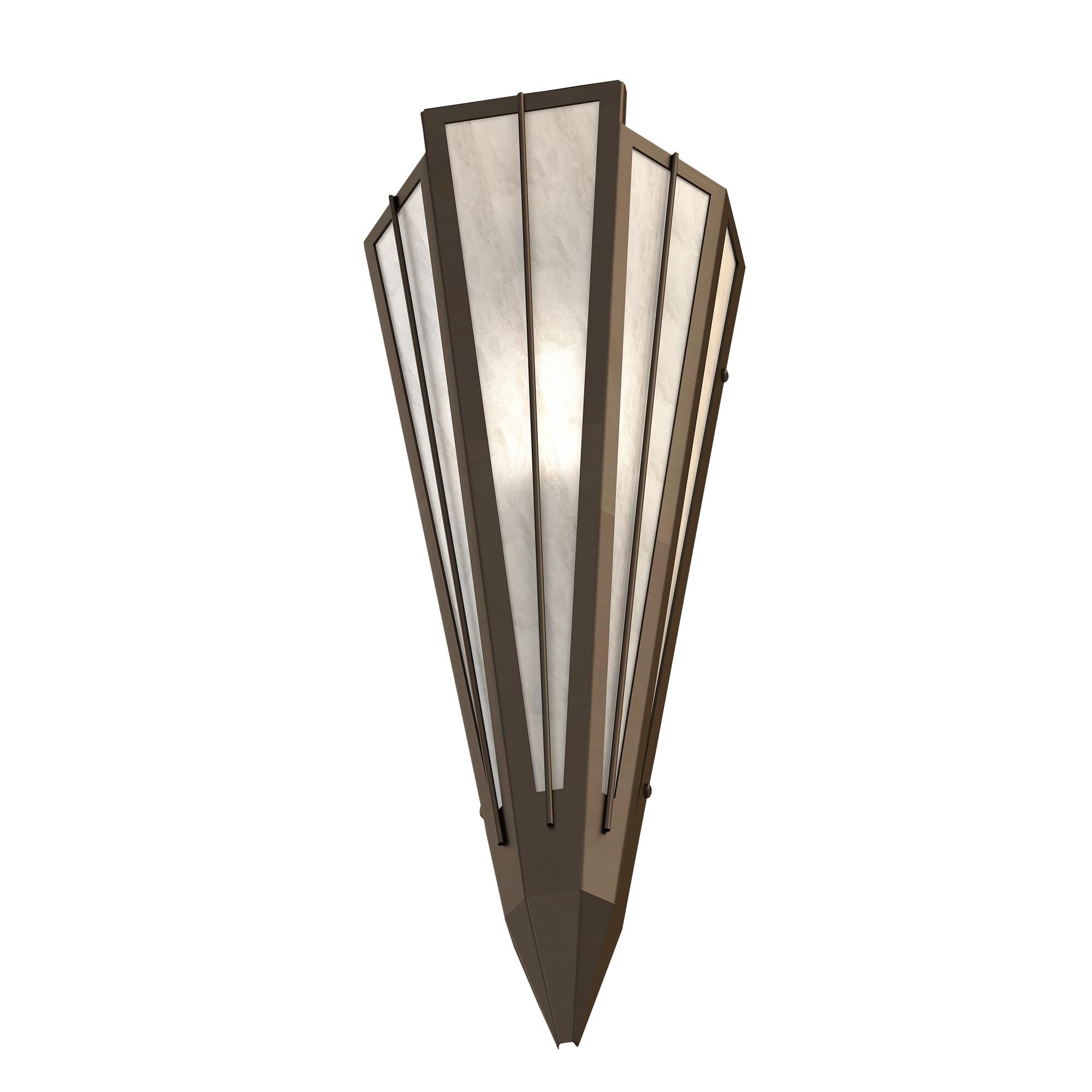 Shown in Oil Rubbed Bronze finish and White glass