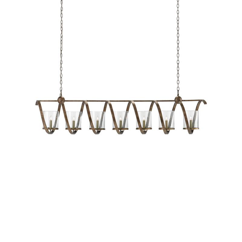 Maximus 64 Inch 7 Light Linear Suspension Light by Currey and Company