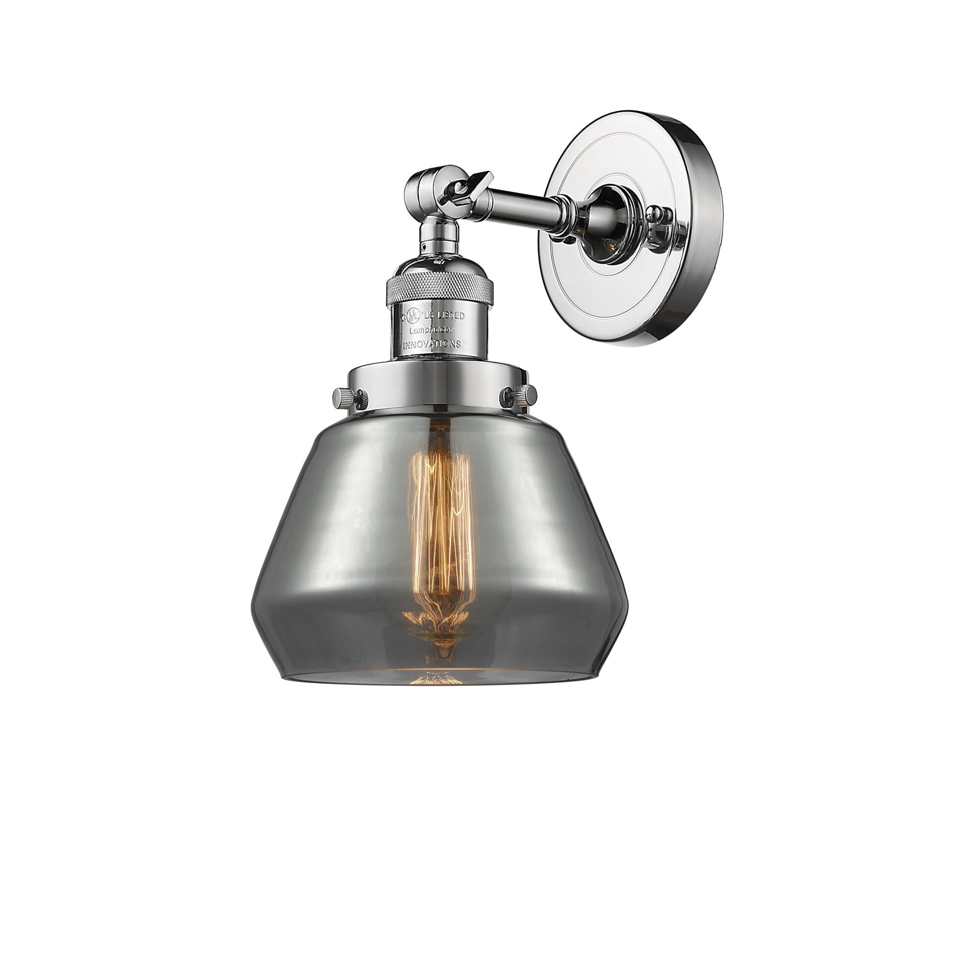 Shown in Polished Chrome finish and Plated Smoked glass