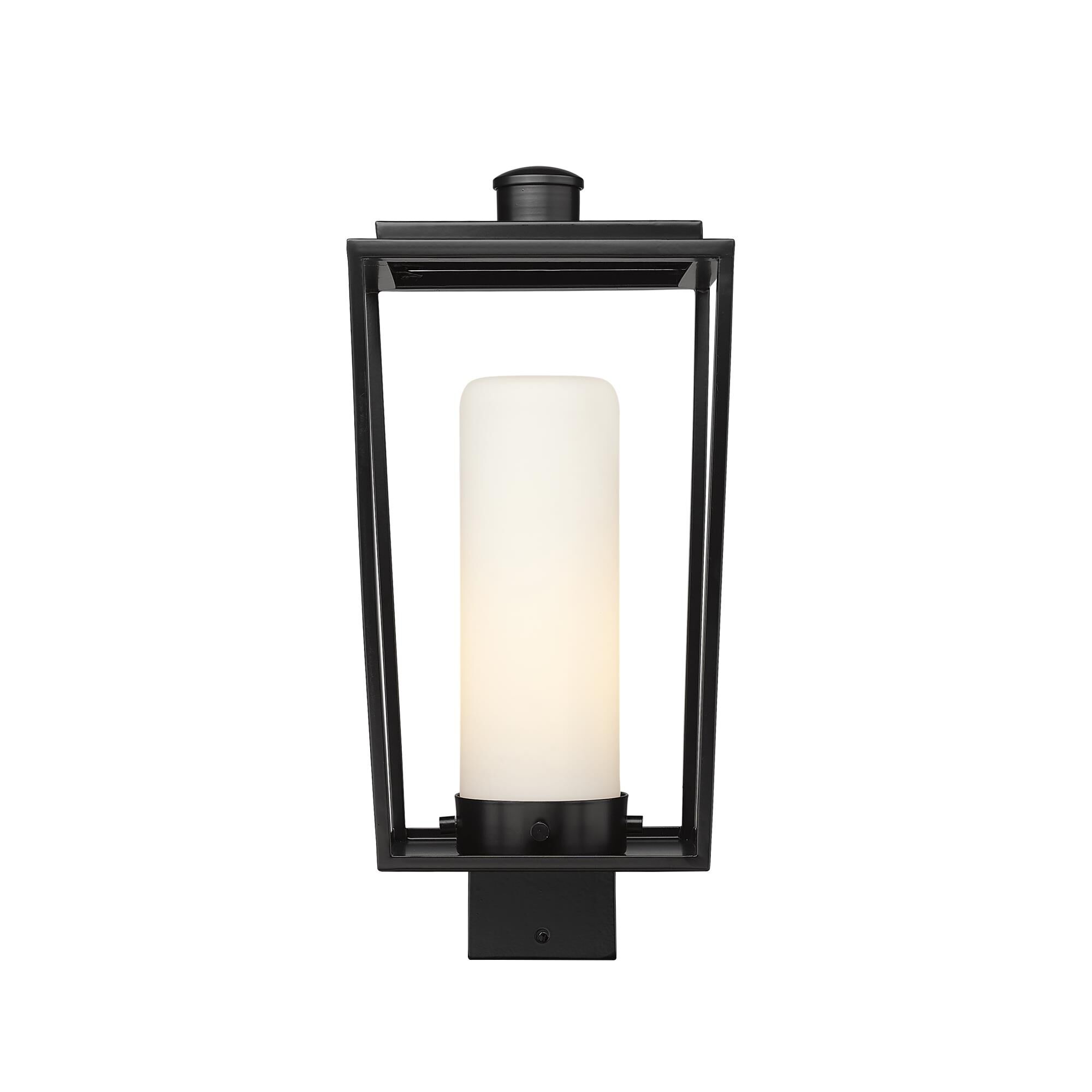 Shown in Black finish and Glass shade