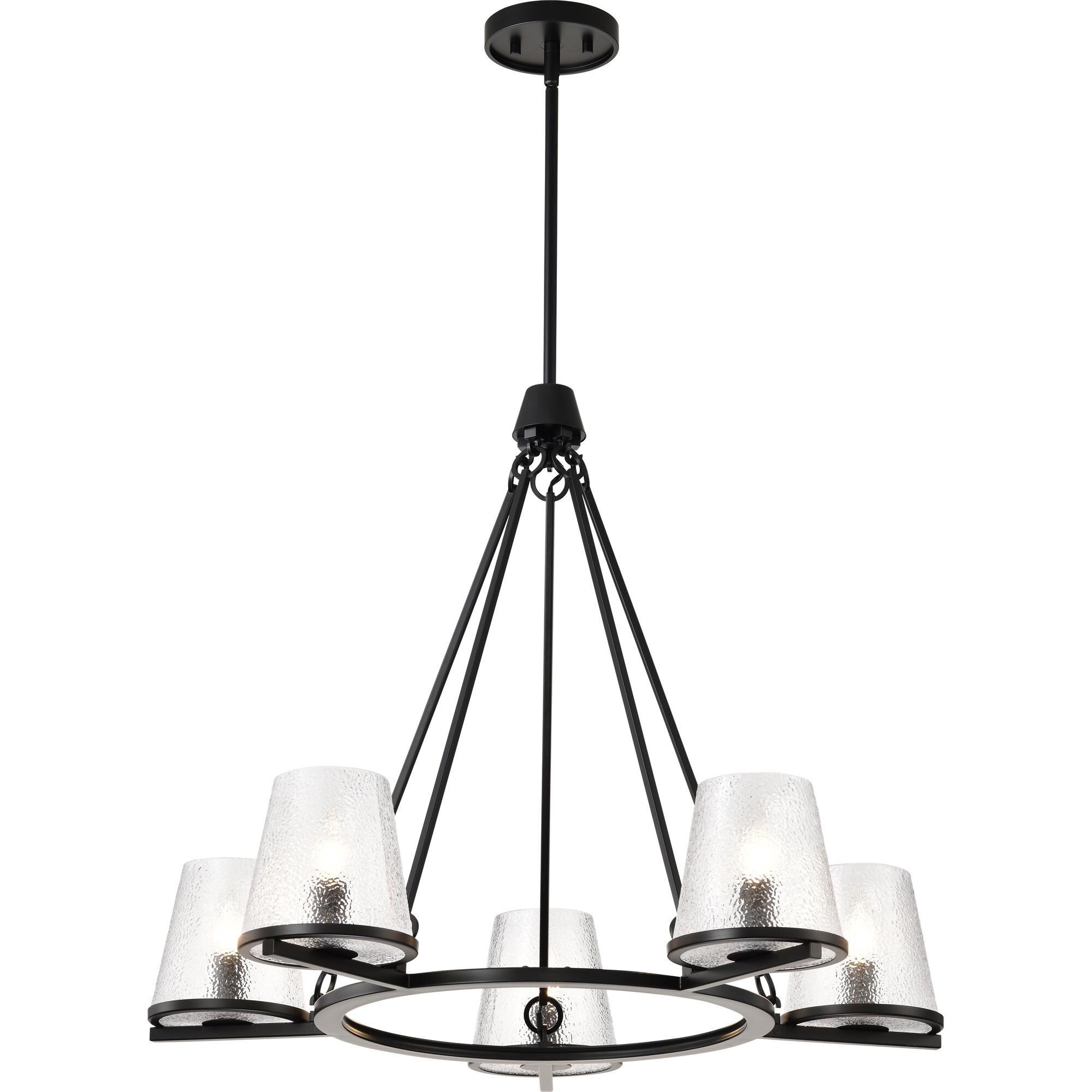 Shown in Black finish and Hammered glass