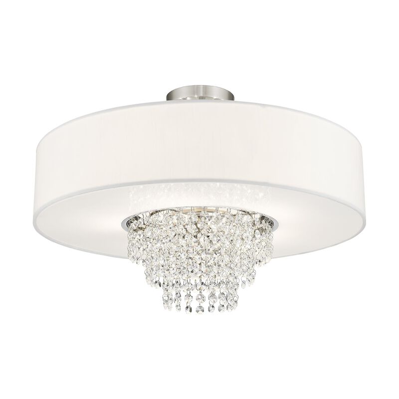 Carlisle 22 Inch 5 Light Semi Flush Mount by Livex Lighting