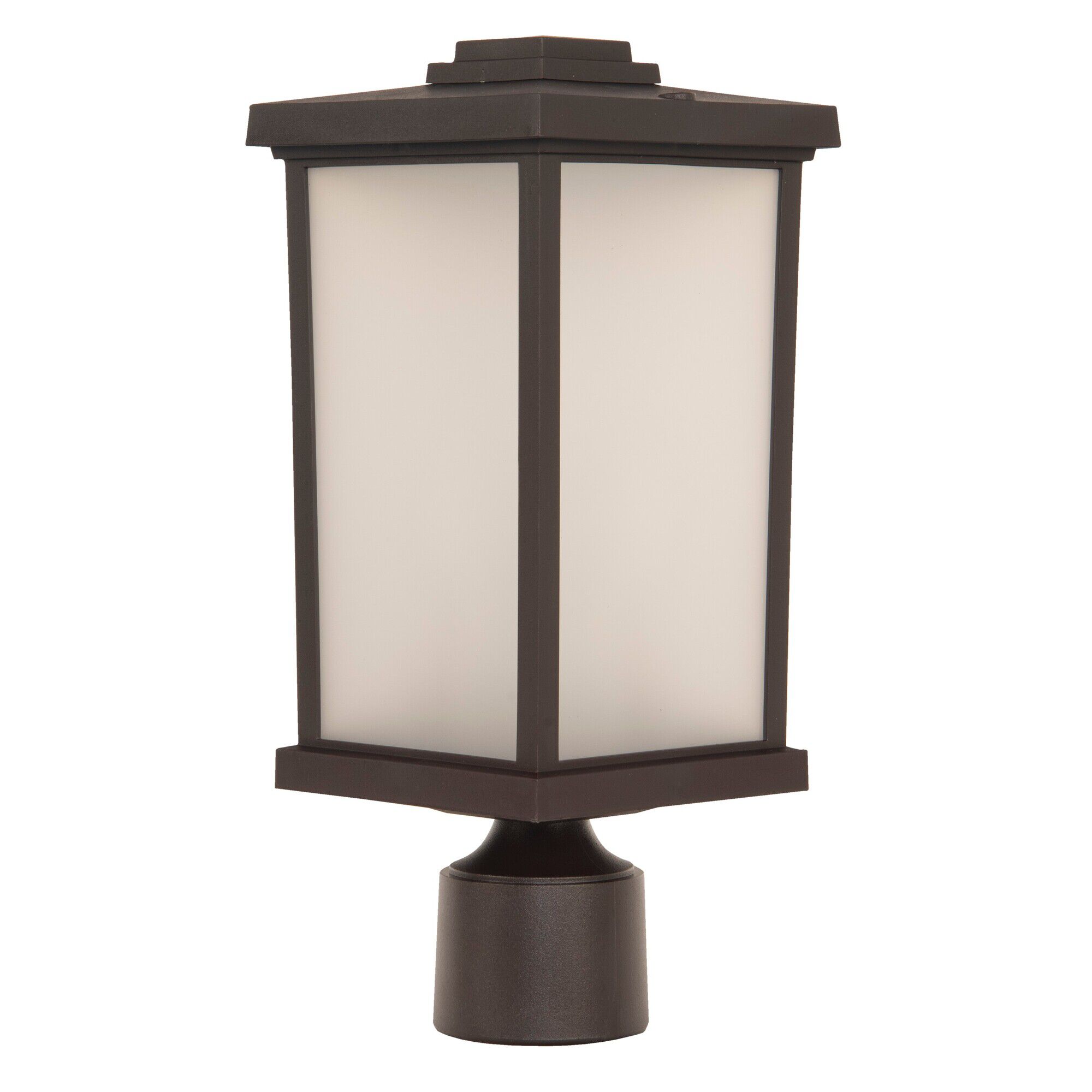 Shown in Bronze finish and Frosted glass and Polycarbonate shade