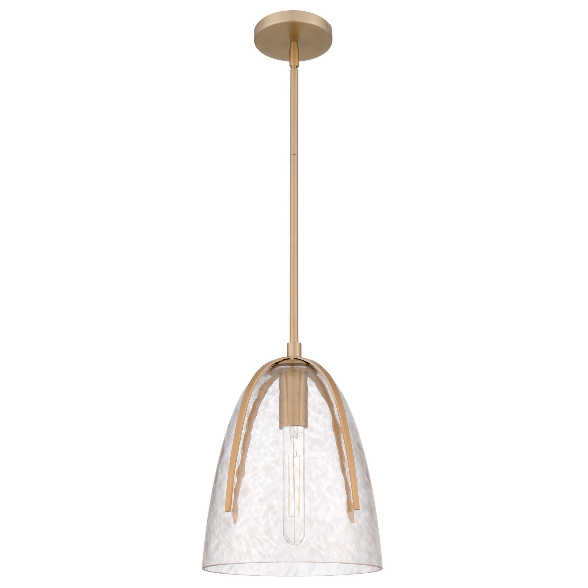 Shown in Bronze Gold finish and Clear Gold Glitter Glass shade