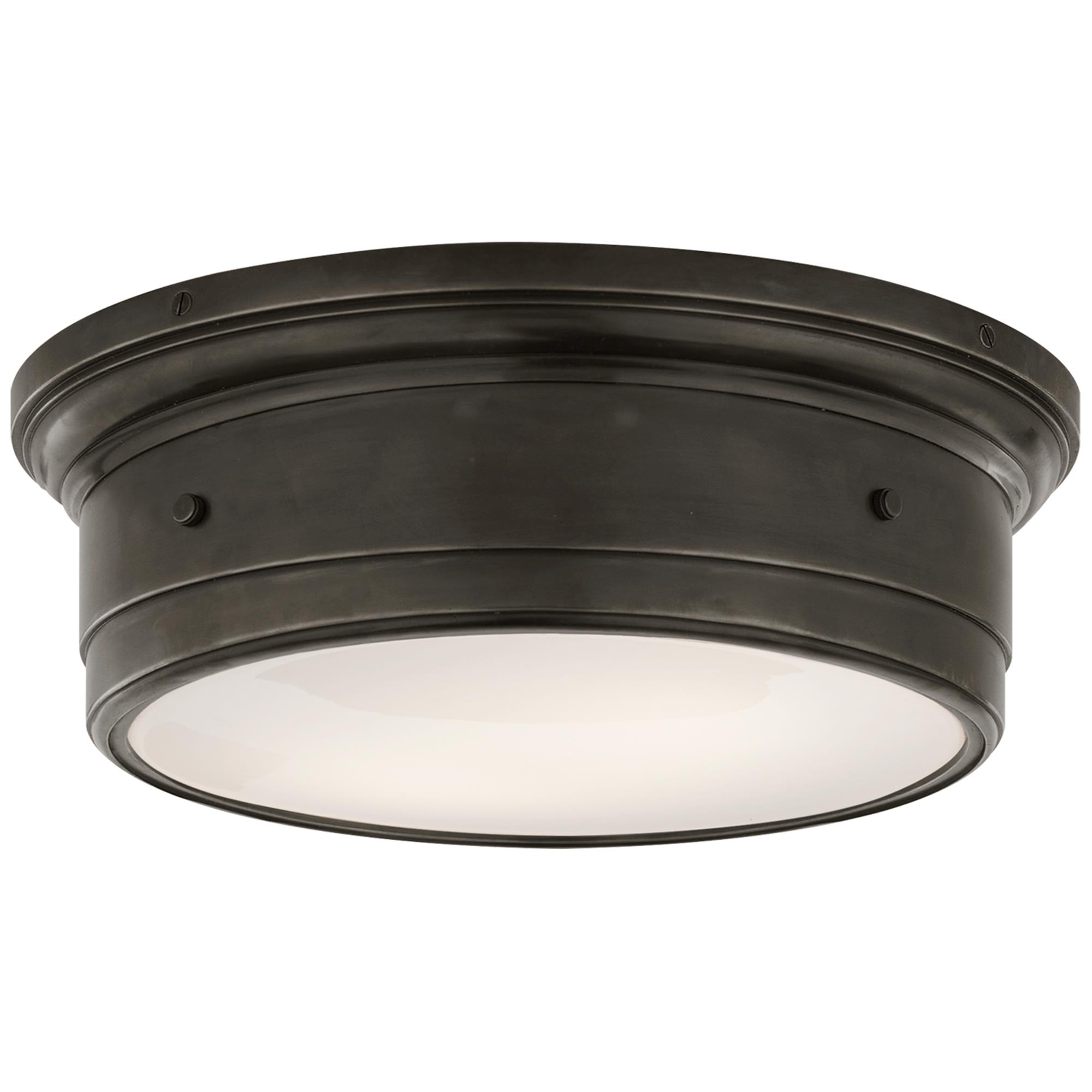Shown in Bronze finish and White glass