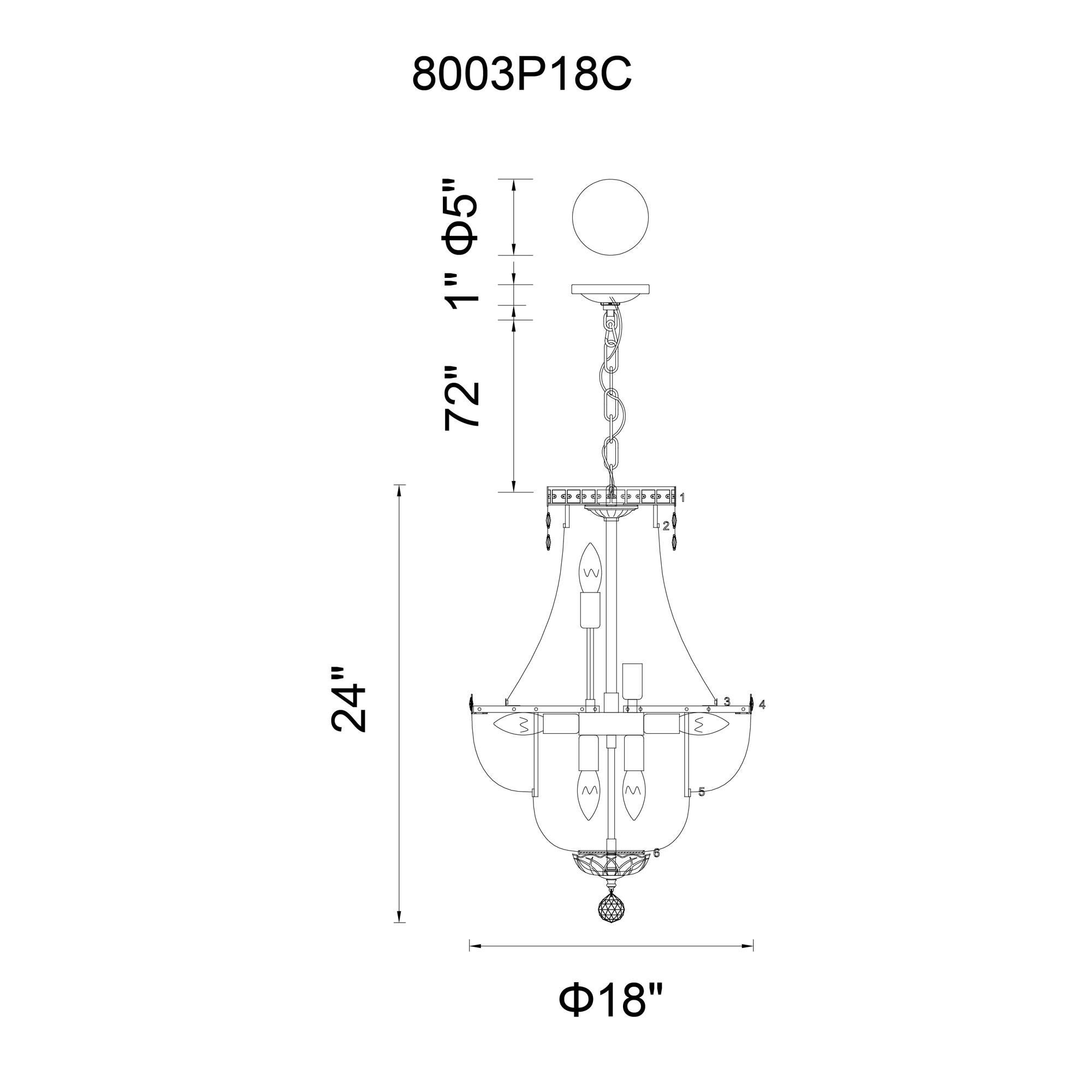 Stefania 18 Inch 8 Light Mini Chandelier by CWI Lighting