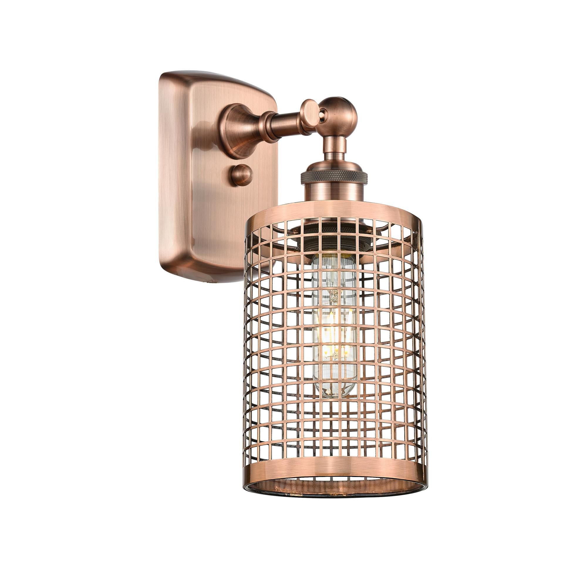 Shown in Antique Copper finish and Antique Copper shade