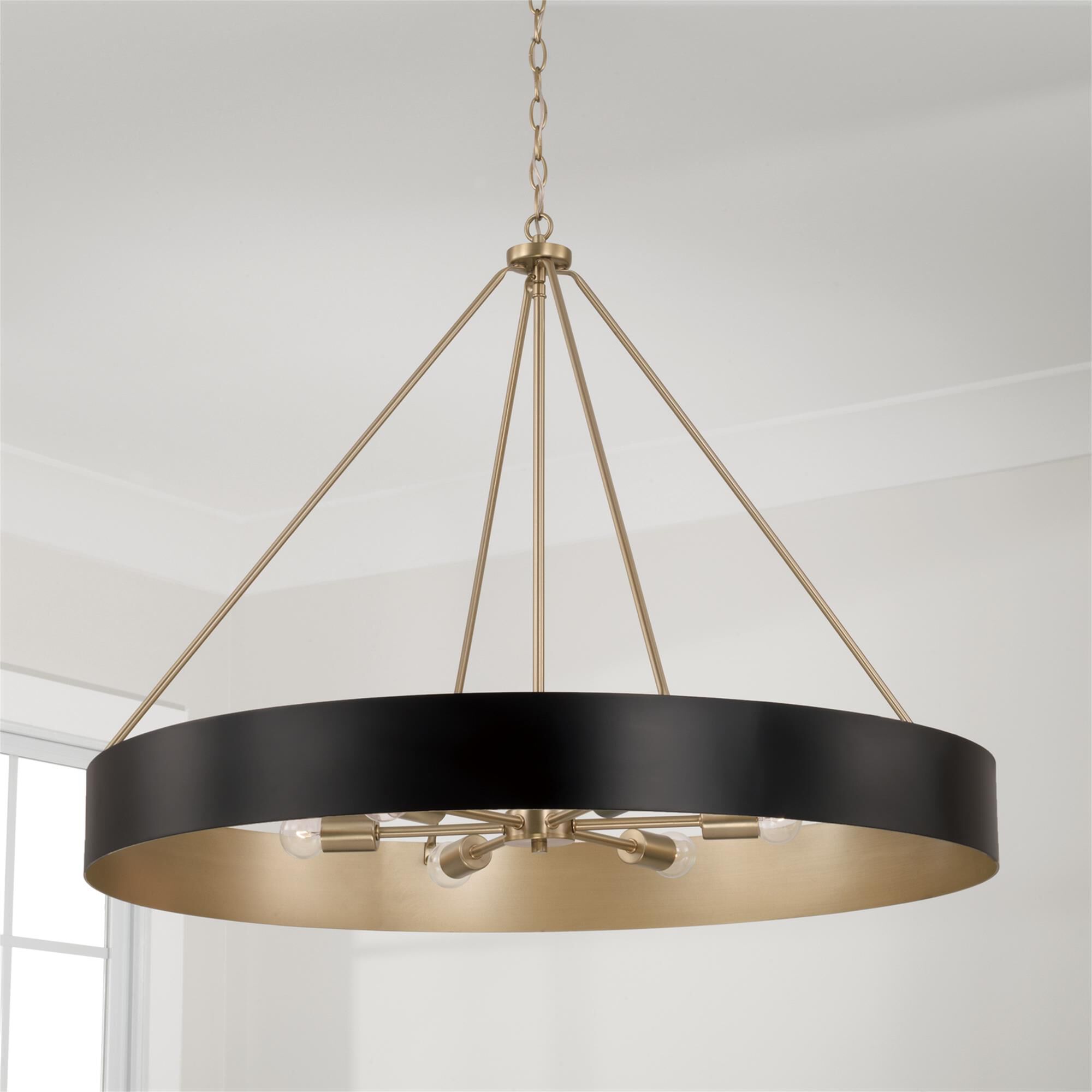 Shown in Matte Brass and Black finish