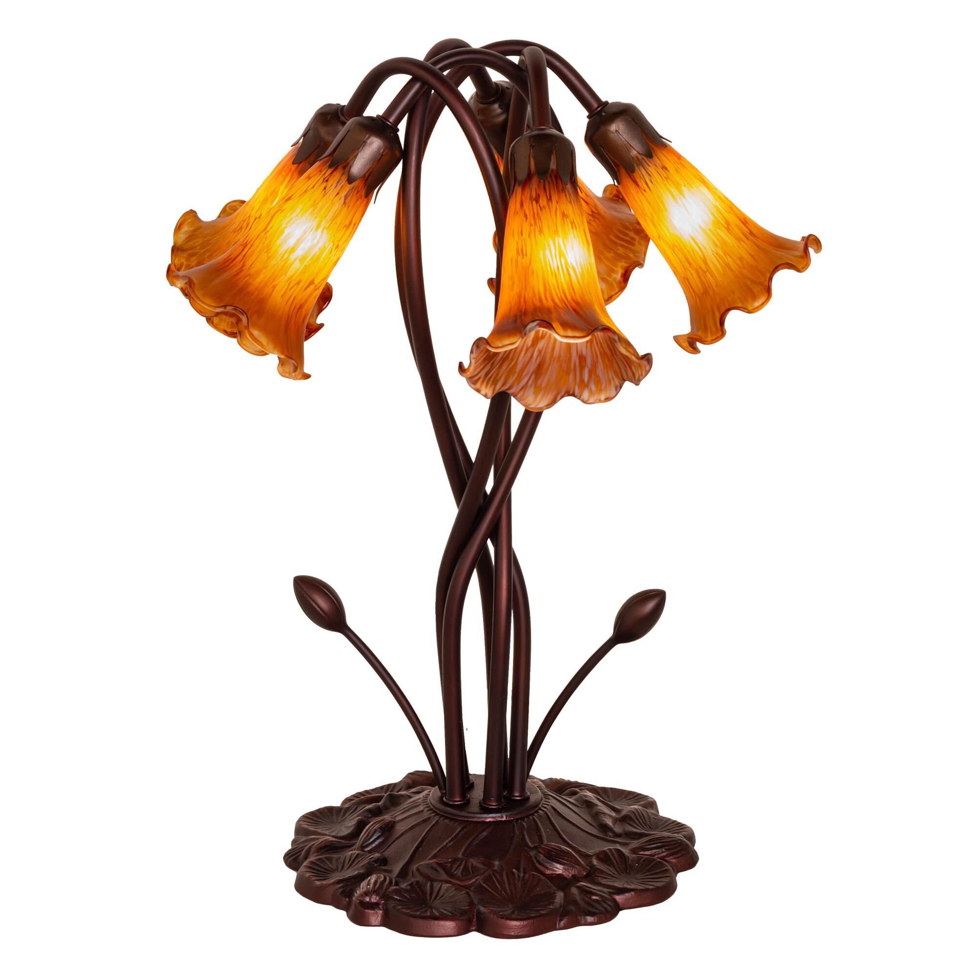 Yellow Pond Lilly 16 Inch Accent Lamp by Meyda Lighting