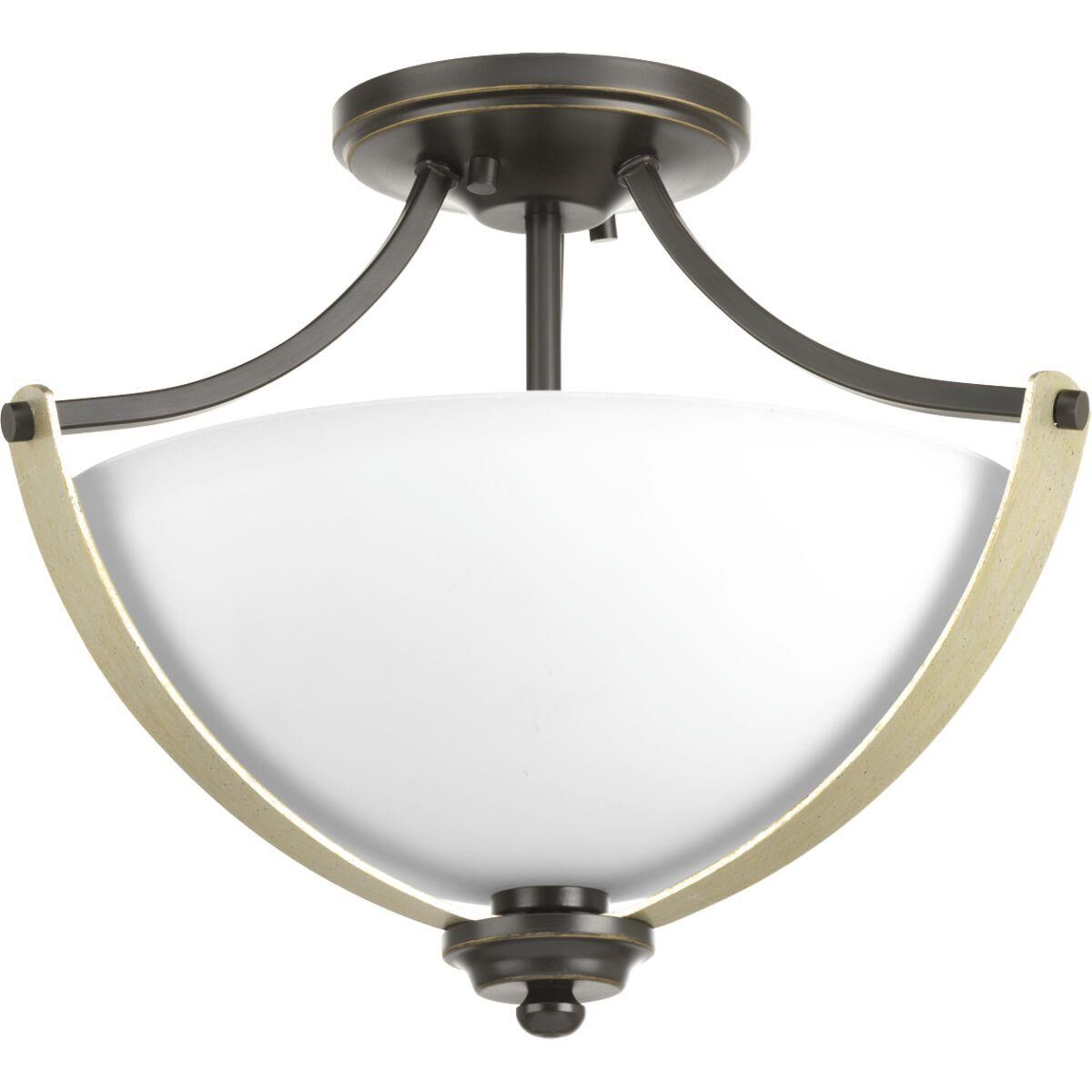 Noma 15 Inch 2 Light Semi Flush Mount by Progress Lighting