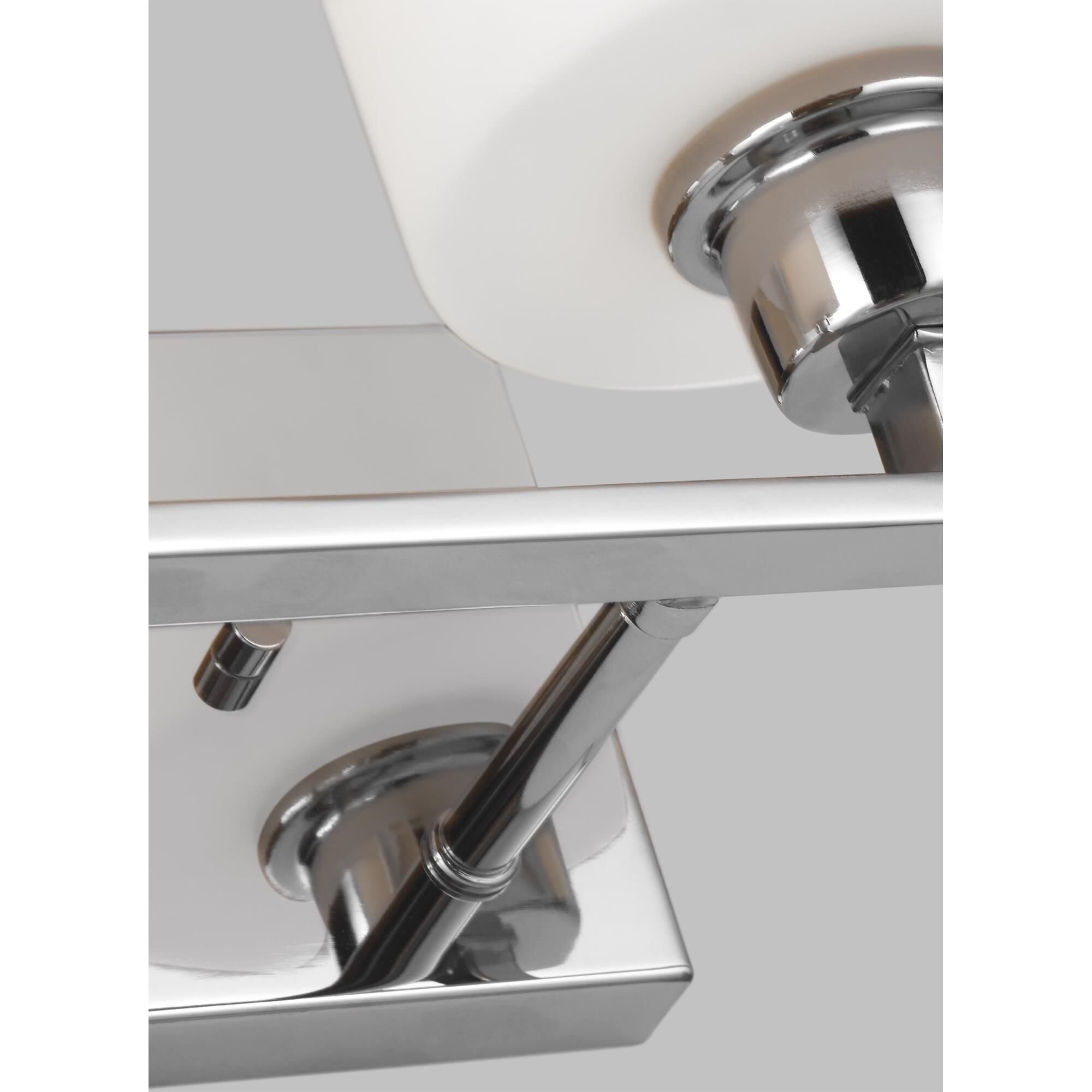 Shown in Chrome finish and Etched / White Inside glass