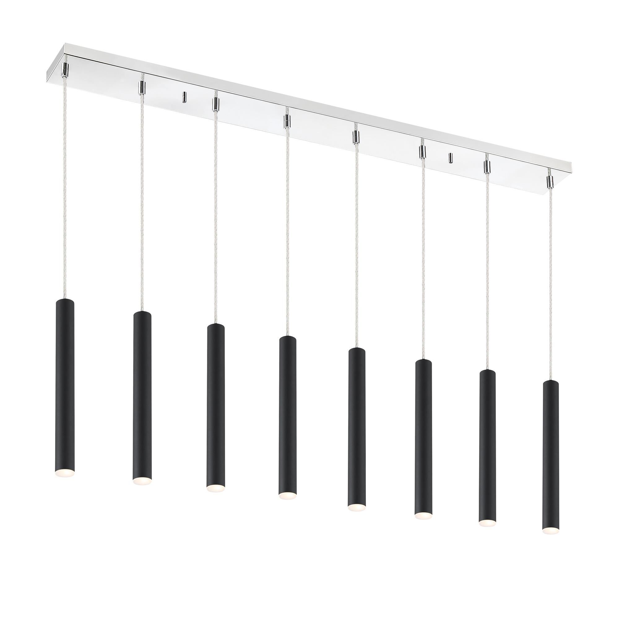 Shown in Chrome finish and Steel glass and Steel shade