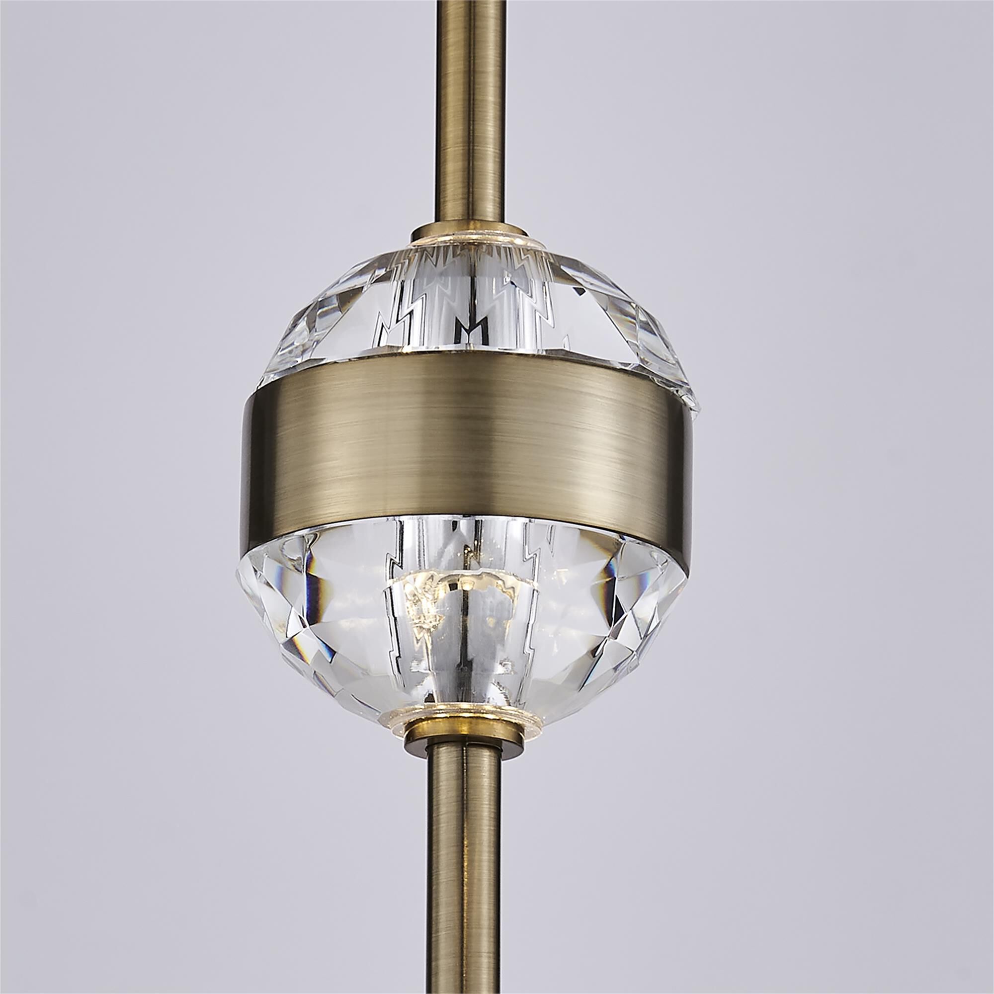 Shown in Winter Brass finish and Firenze Clear crystal