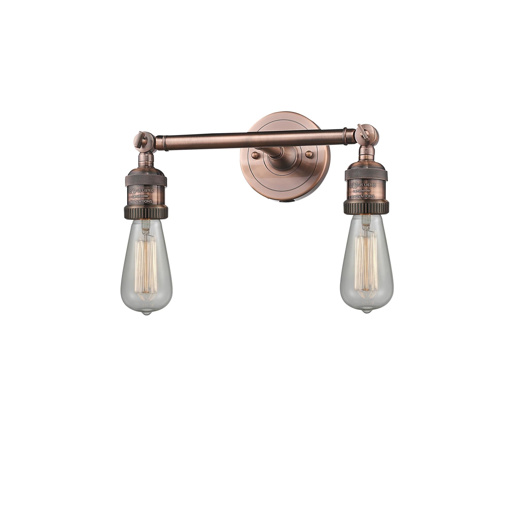 Bruno Marashlian Bare Bulb 11 Inch 2 Light Bath Vanity Light by Innovations Lighting