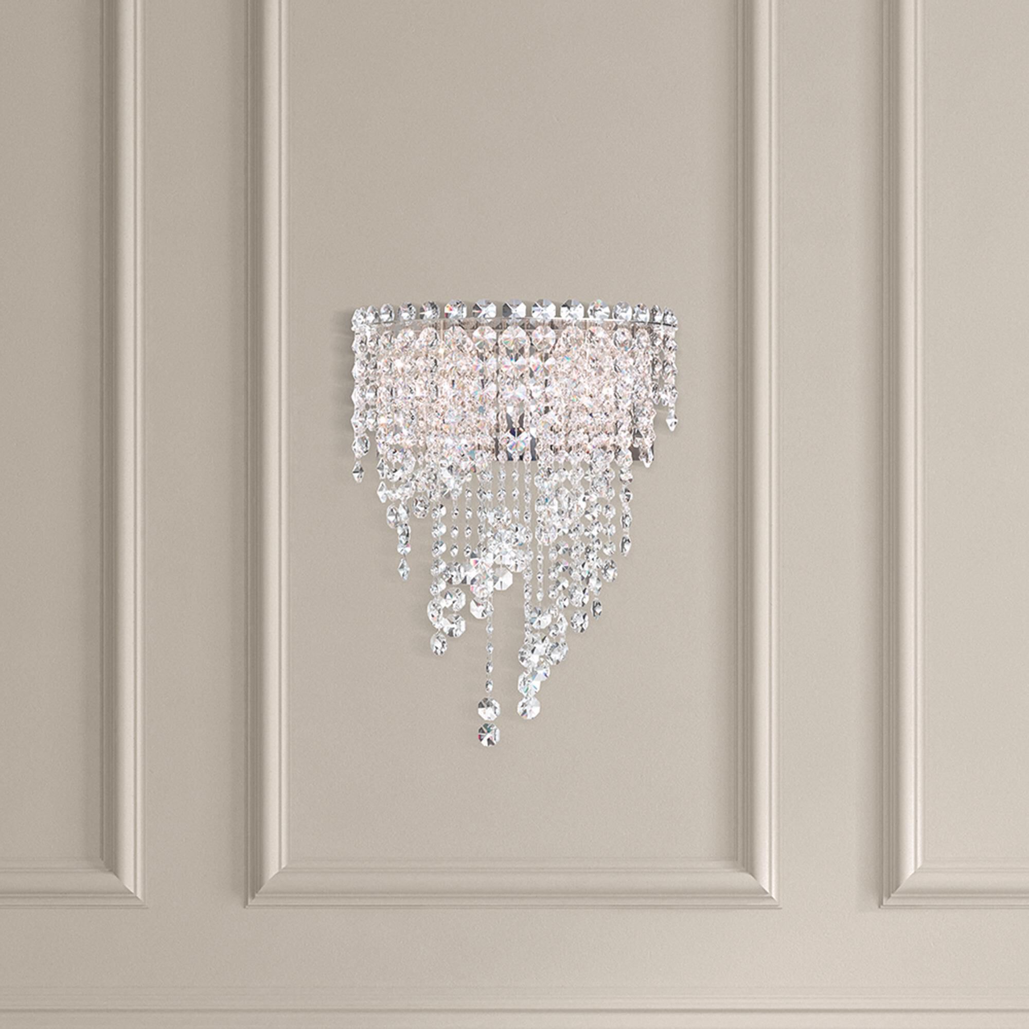 Shown in Polished Stainless Steel finish and Clear Optic crystal