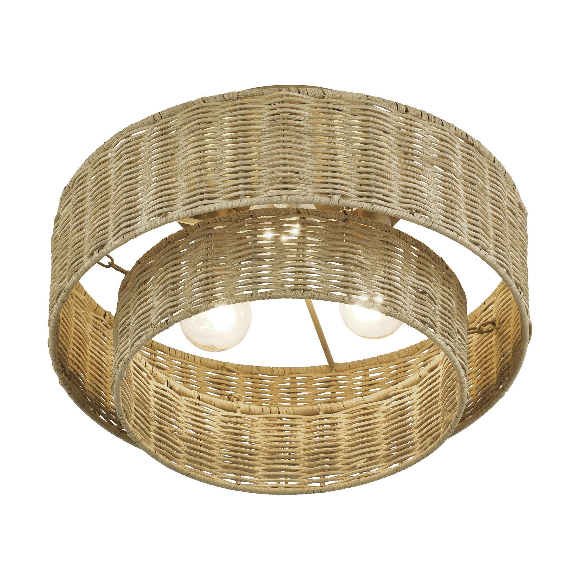 Weavington 15 Inch Semi Flush Mount by Livex Lighting