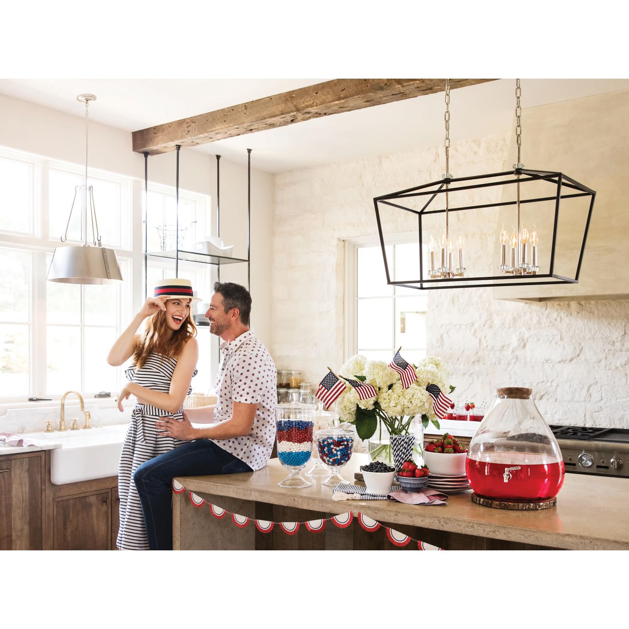 Stinson 34 Inch 8 Light Linear Suspension Light by Hinkley Lighting