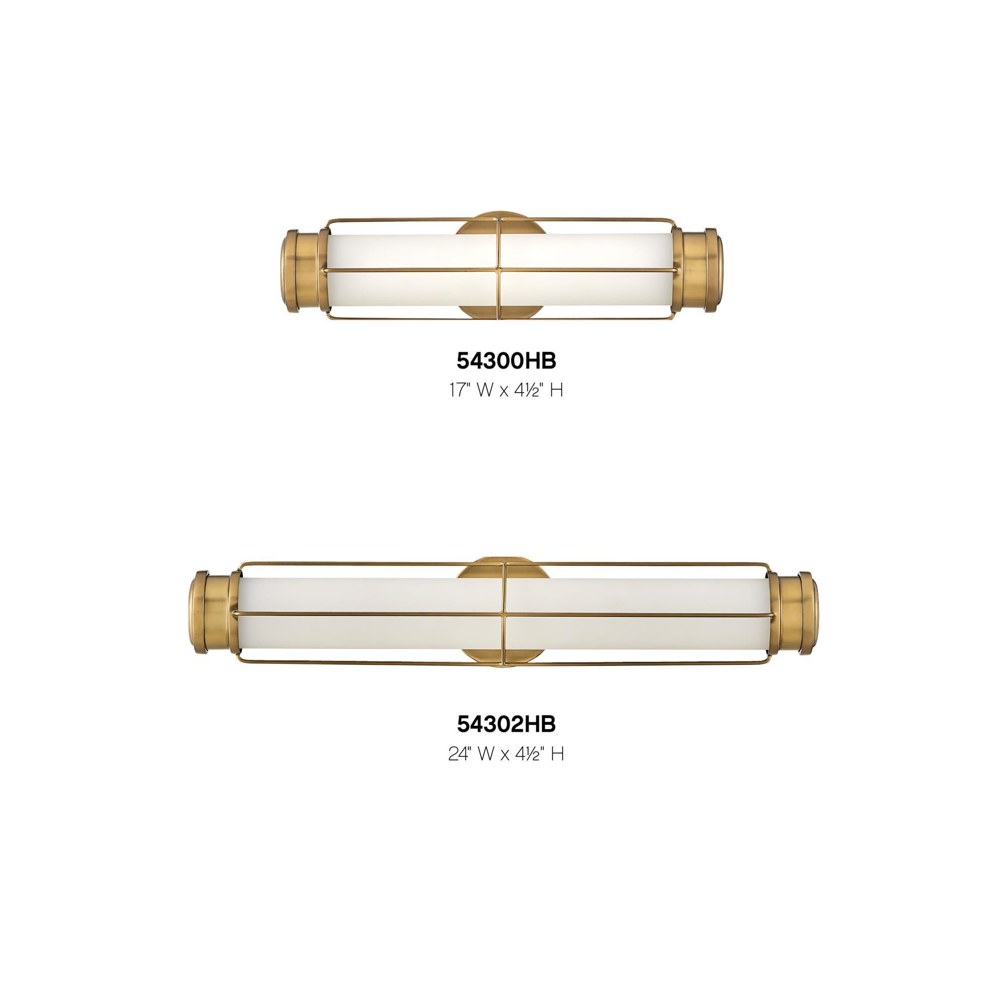 Shown in Heritage Brass finish and Etched Opal glass