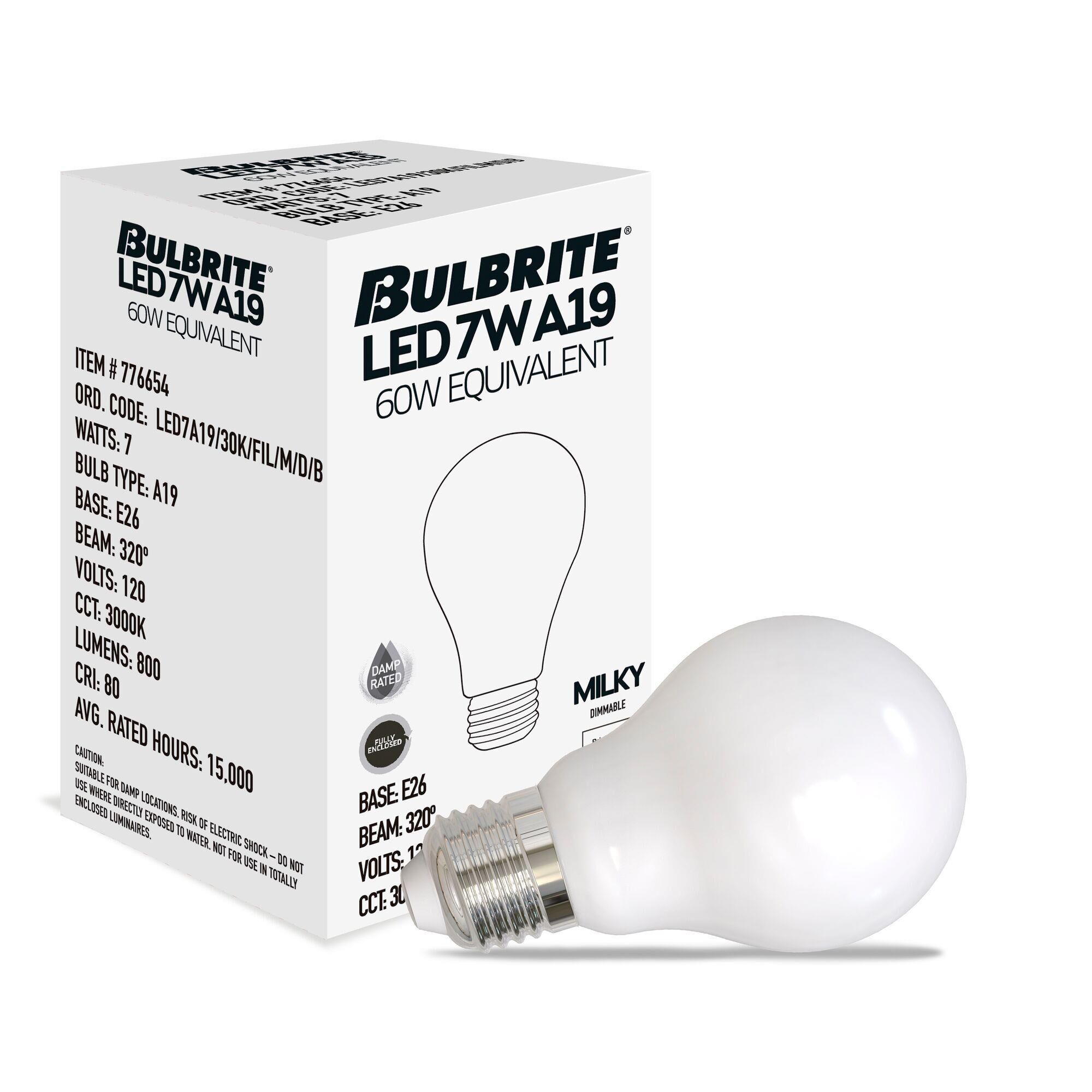 Medium Base E26 A19 3000LK LED Light Bulb,