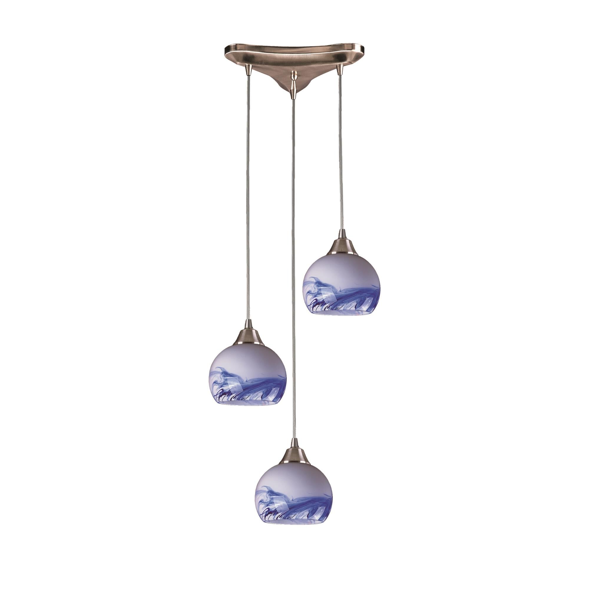 Shown in Satin Nickel finish and Mountain glass 