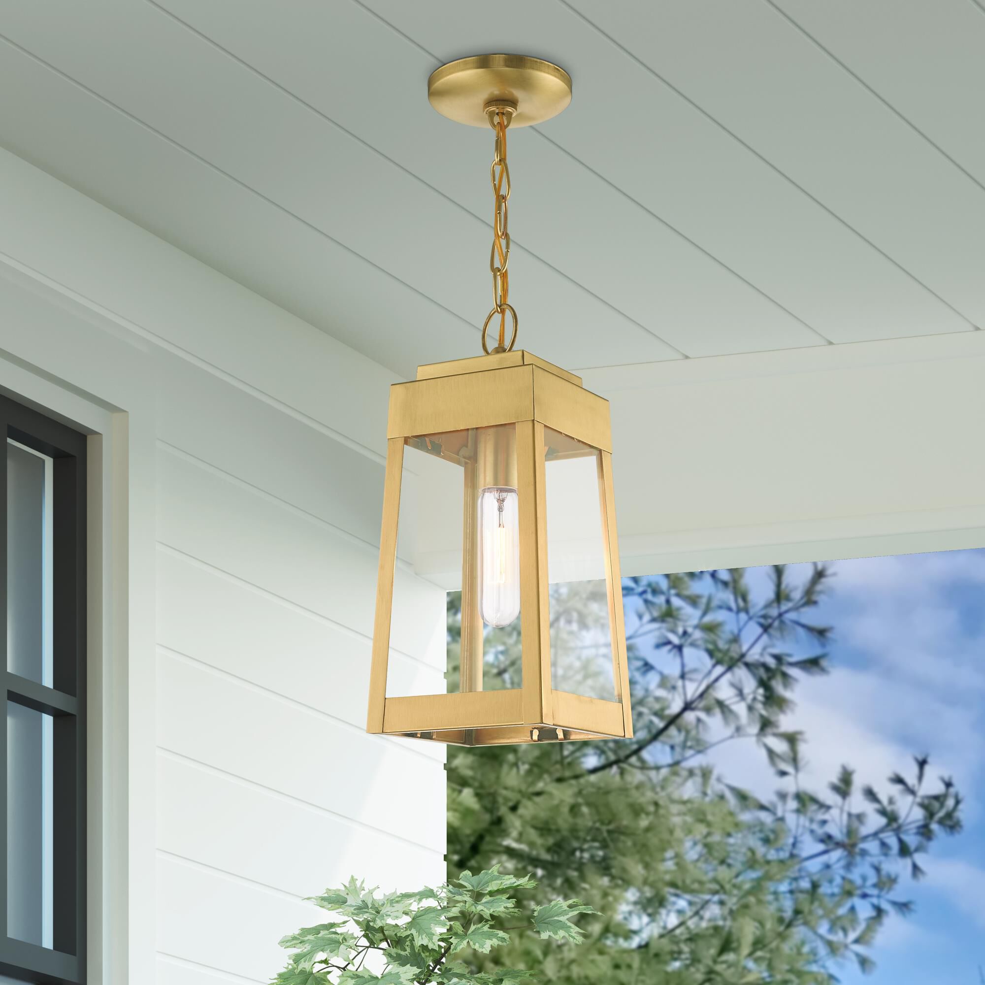 Oslo 14 Inch Tall 1 Light Outdoor Hanging Lantern by Livex Lighting